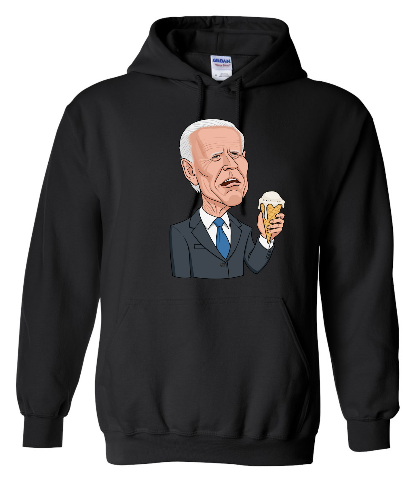 sleepy joe biden funny ice cream cartoon meme sweatshirt hoodie long sleeve black