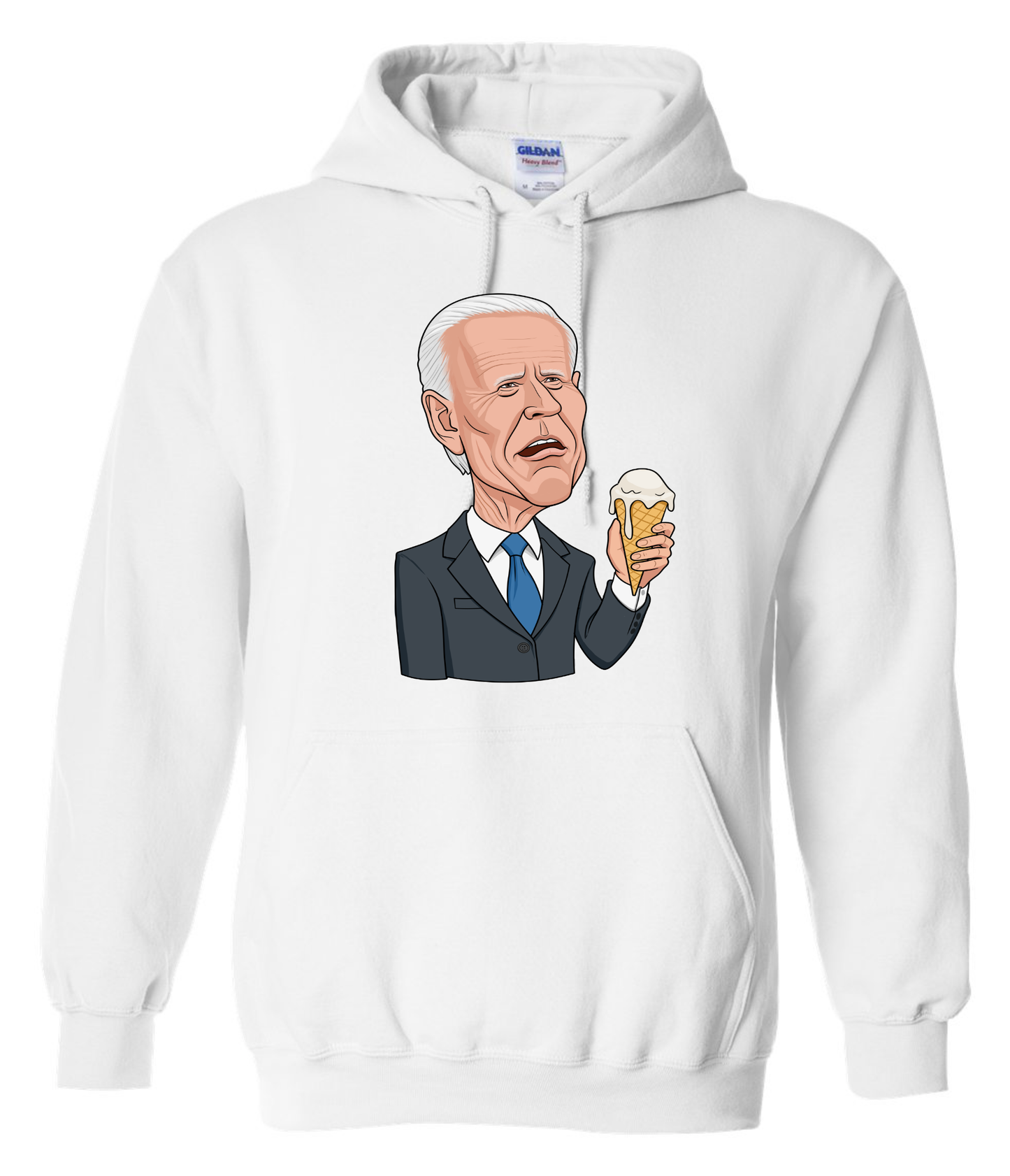 sleepy joe biden funny ice cream cartoon meme sweatshirt hoodie long sleeve white