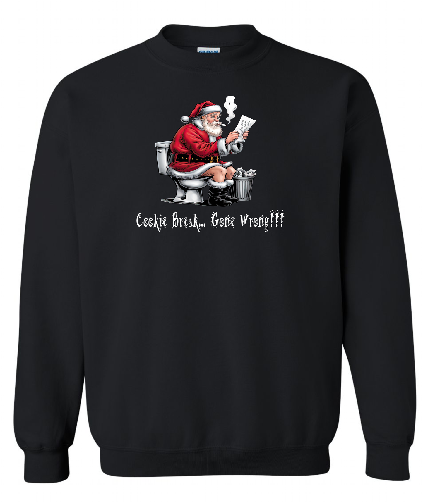 Adult humor Christmas sweatshirt long sleeve crewneck black