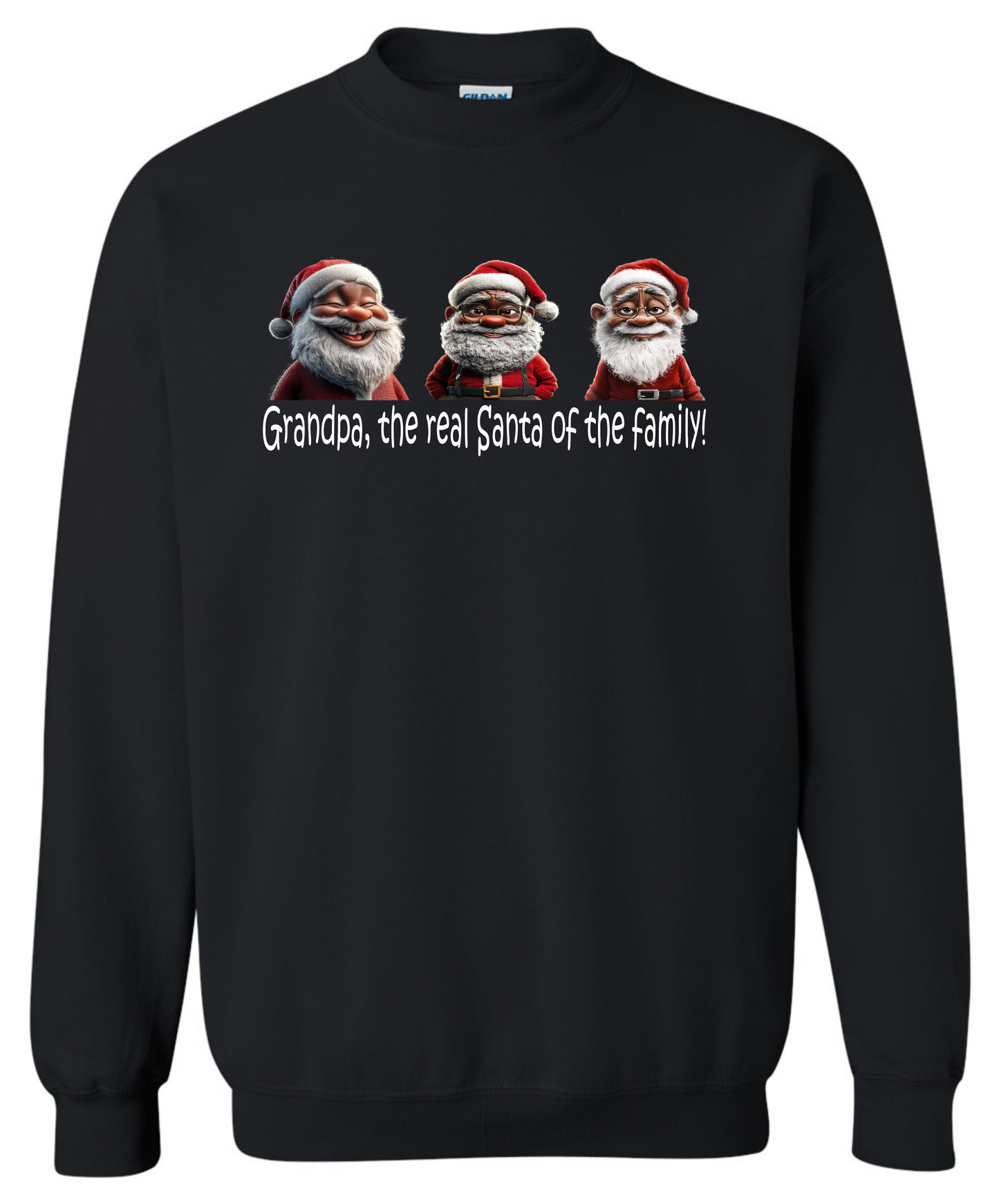 Grandpa Christmas gifts black sweatshirt long sleeve crewneck