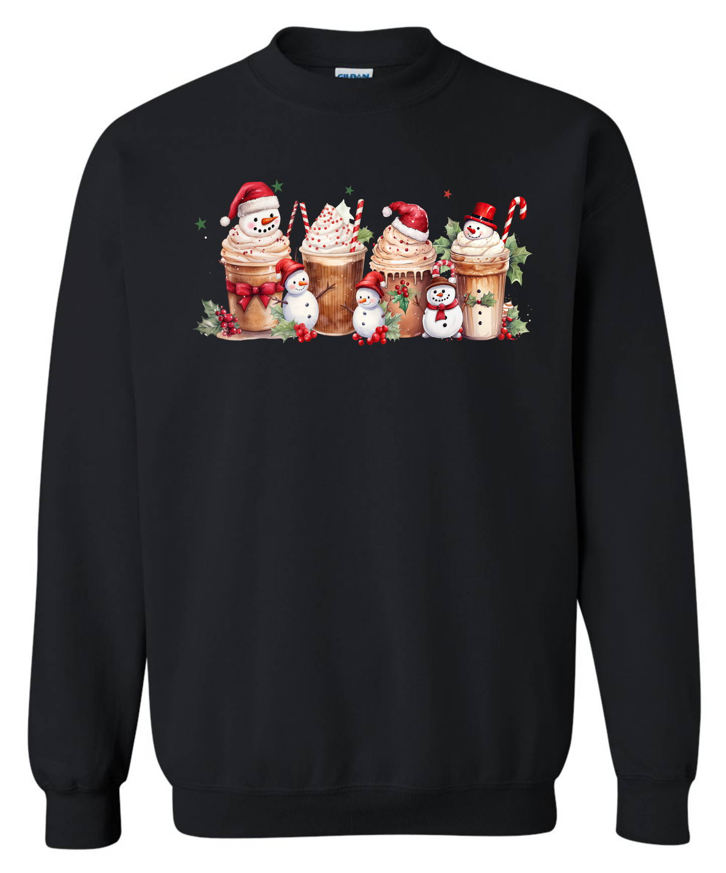 Coffee lovers Christmas gifts black sweatshirt long sleeve crewneck