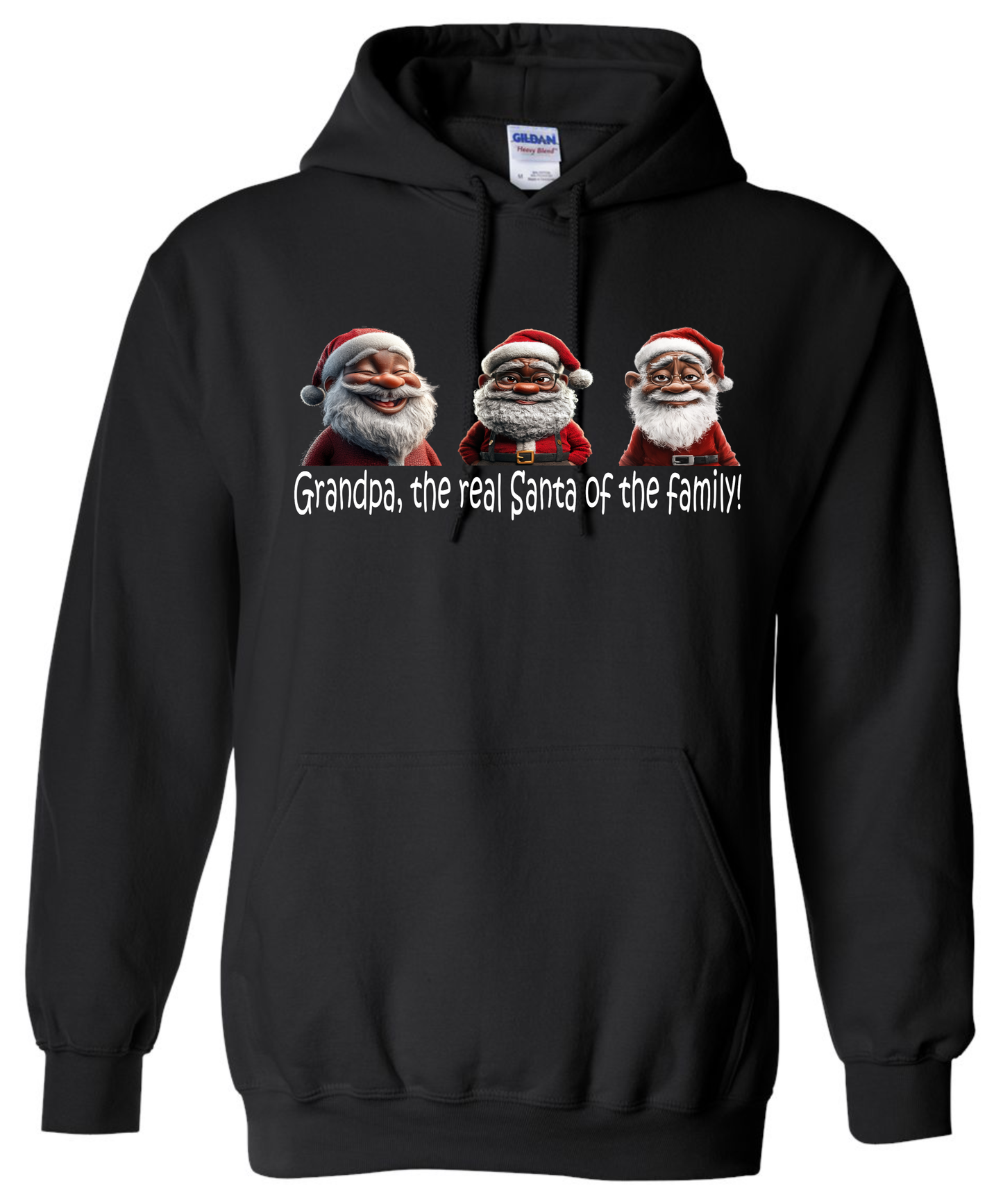 Family Christmas outfit grandpa hoodie black