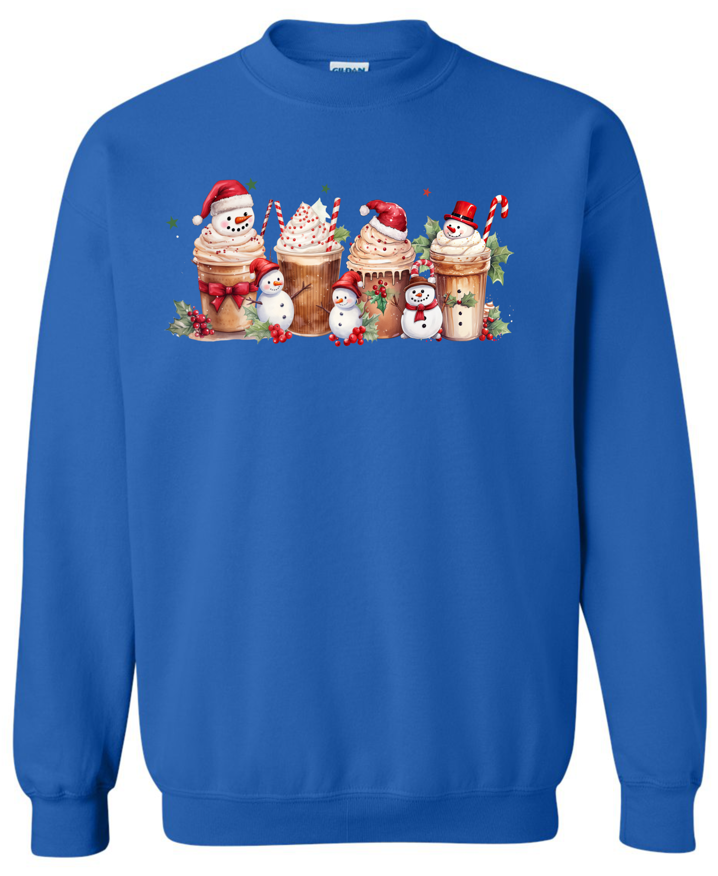 Coffee lovers Christmas gifts blue sweatshirt long sleeve crewneck