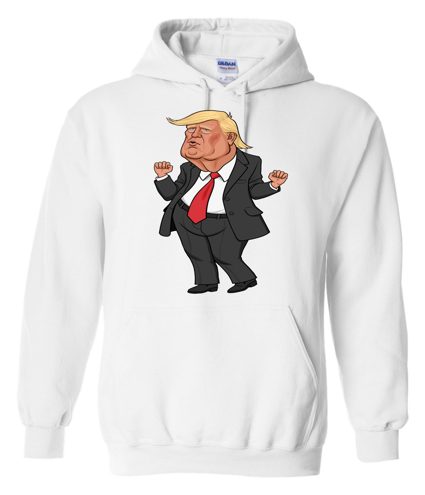funny donald trump dancing meme cartoon sweatshirt hoodie long sleeve white