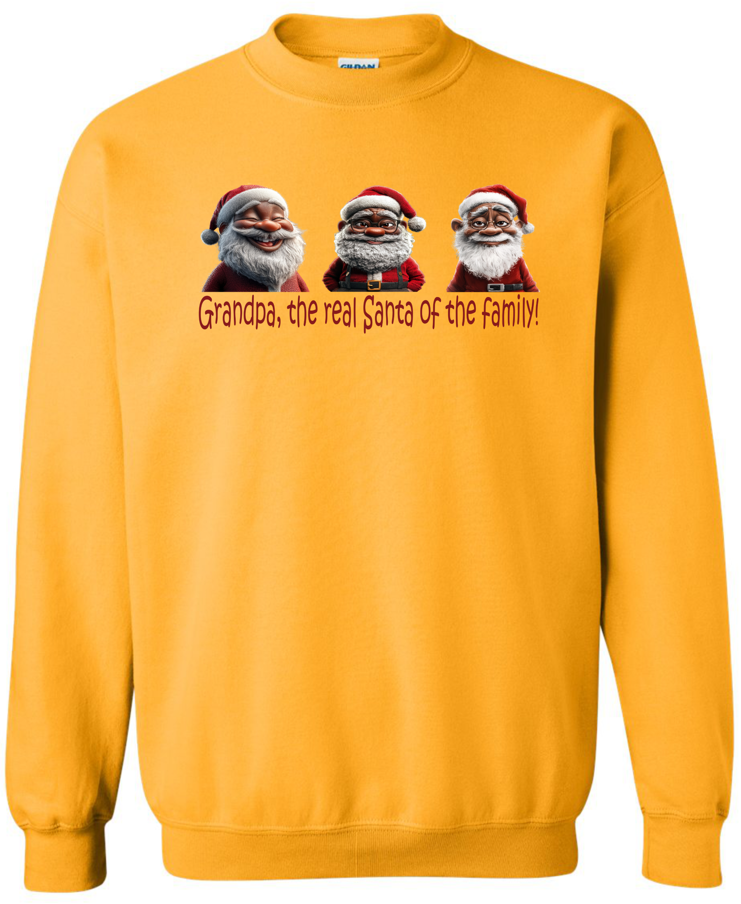 Grandpa Christmas gifts gold sweatshirt long sleeve crewneck