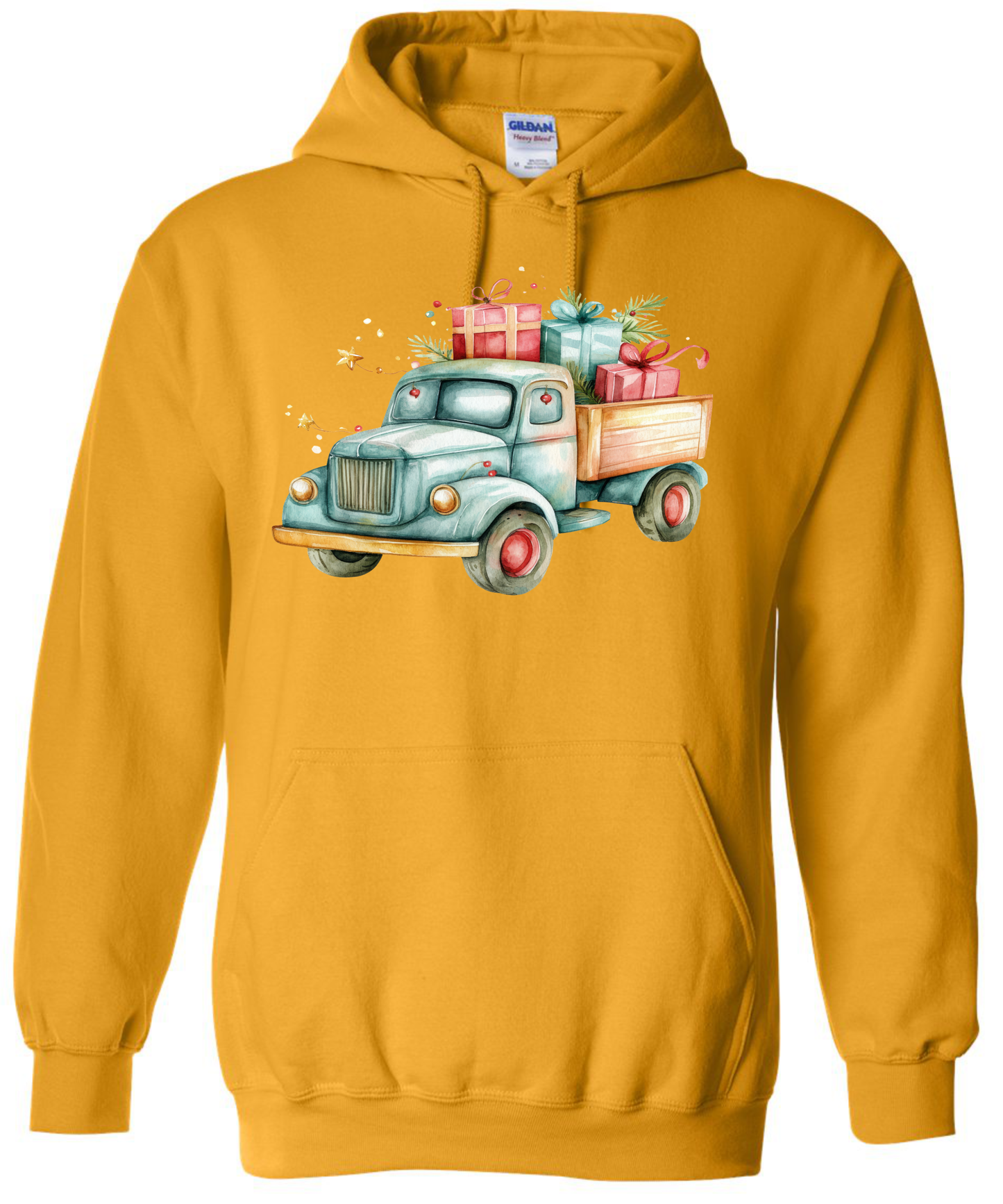Christmas farm gifts hoddie gold