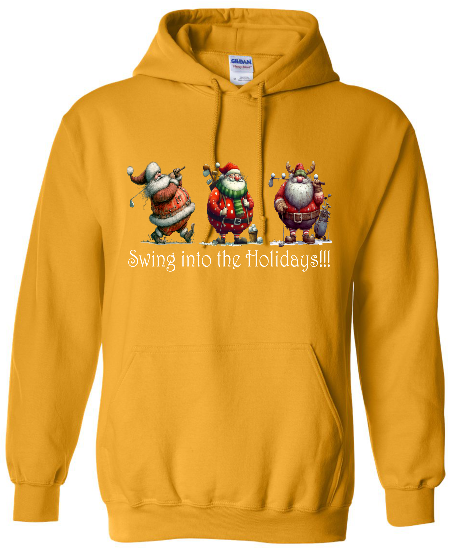 Golf enthusiast Christmas gifts gold hoodie