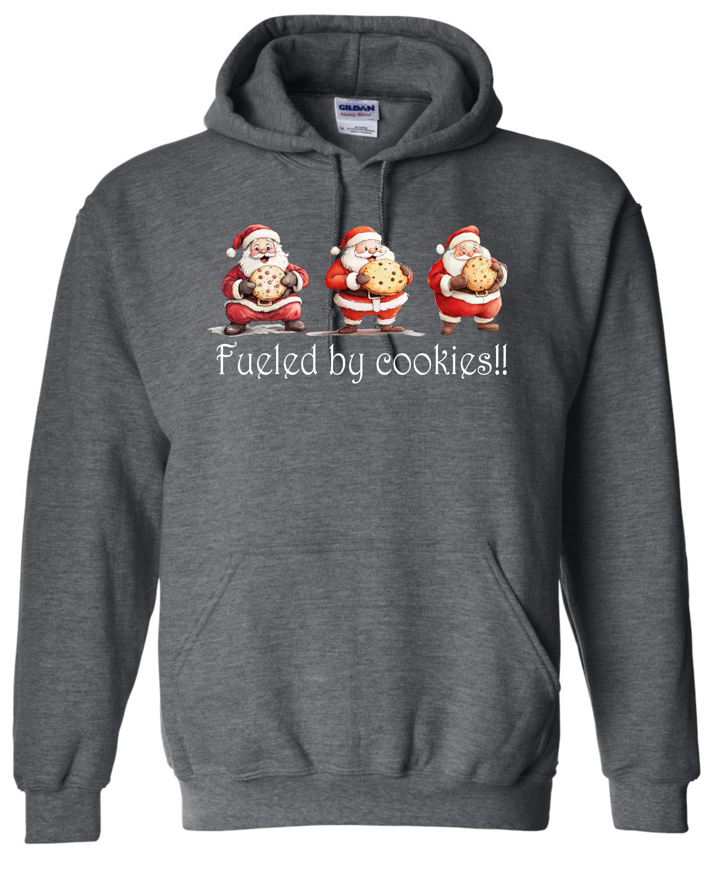 Cozy holiday apparel dark gray grey hoodie