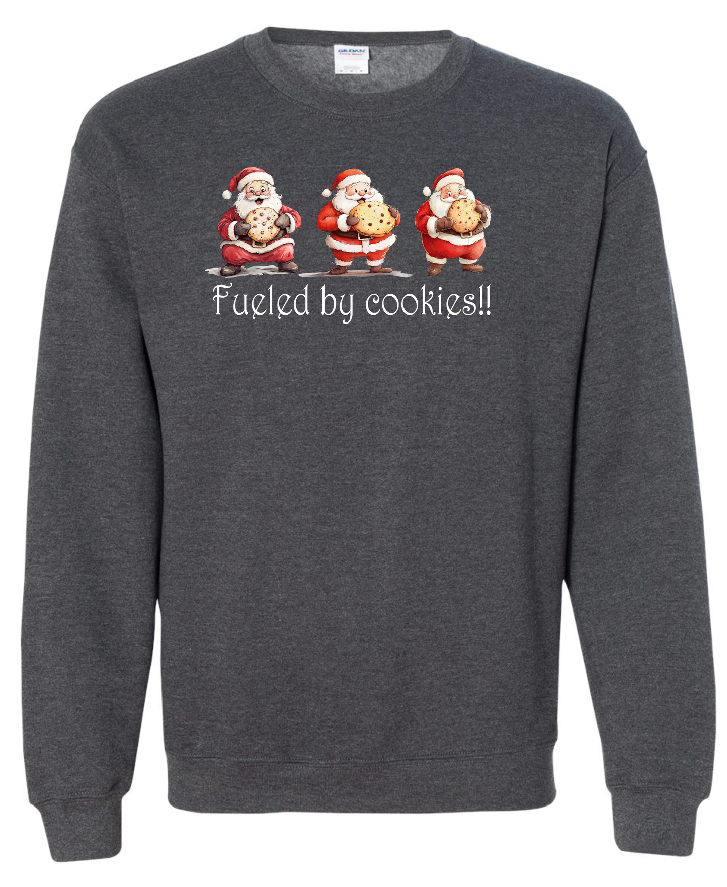 Cute Christmas apparel dark gray grey sweatshirt long sleeve crewneck