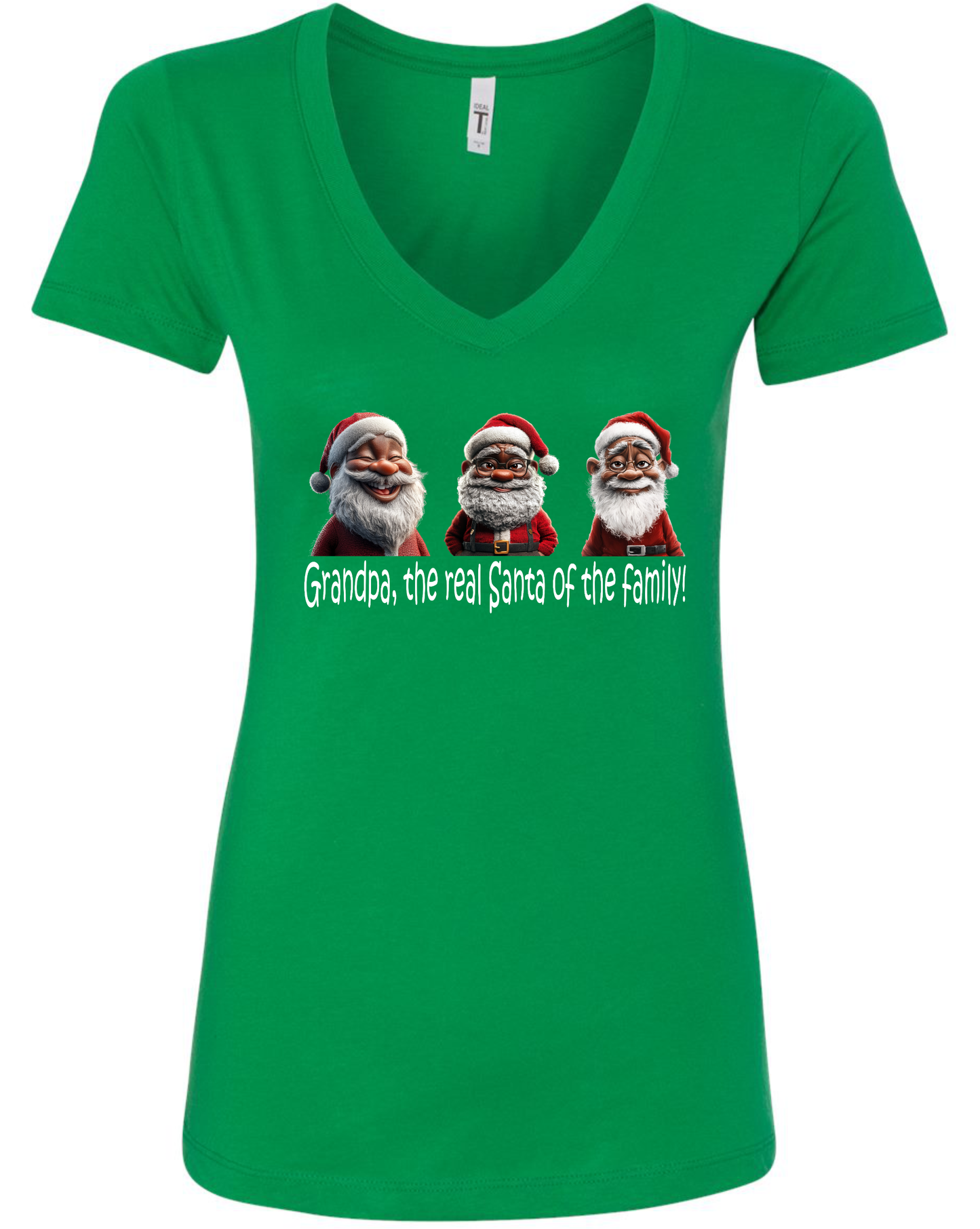 Cute grandpa themed v-neck t-shirt vneck tshirt tee green