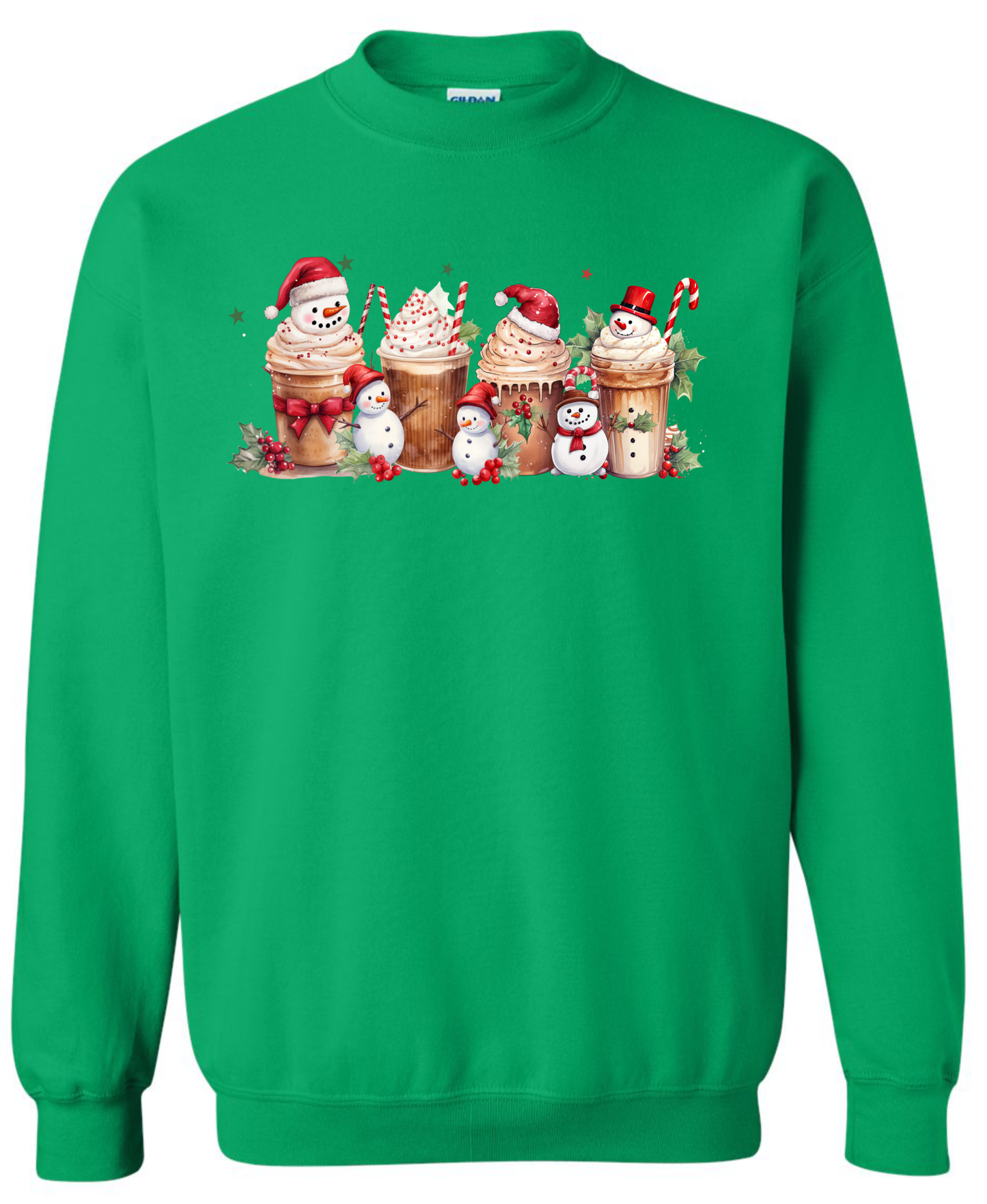 Coffee lovers Christmas gifts green sweatshirt long sleeve crewneck