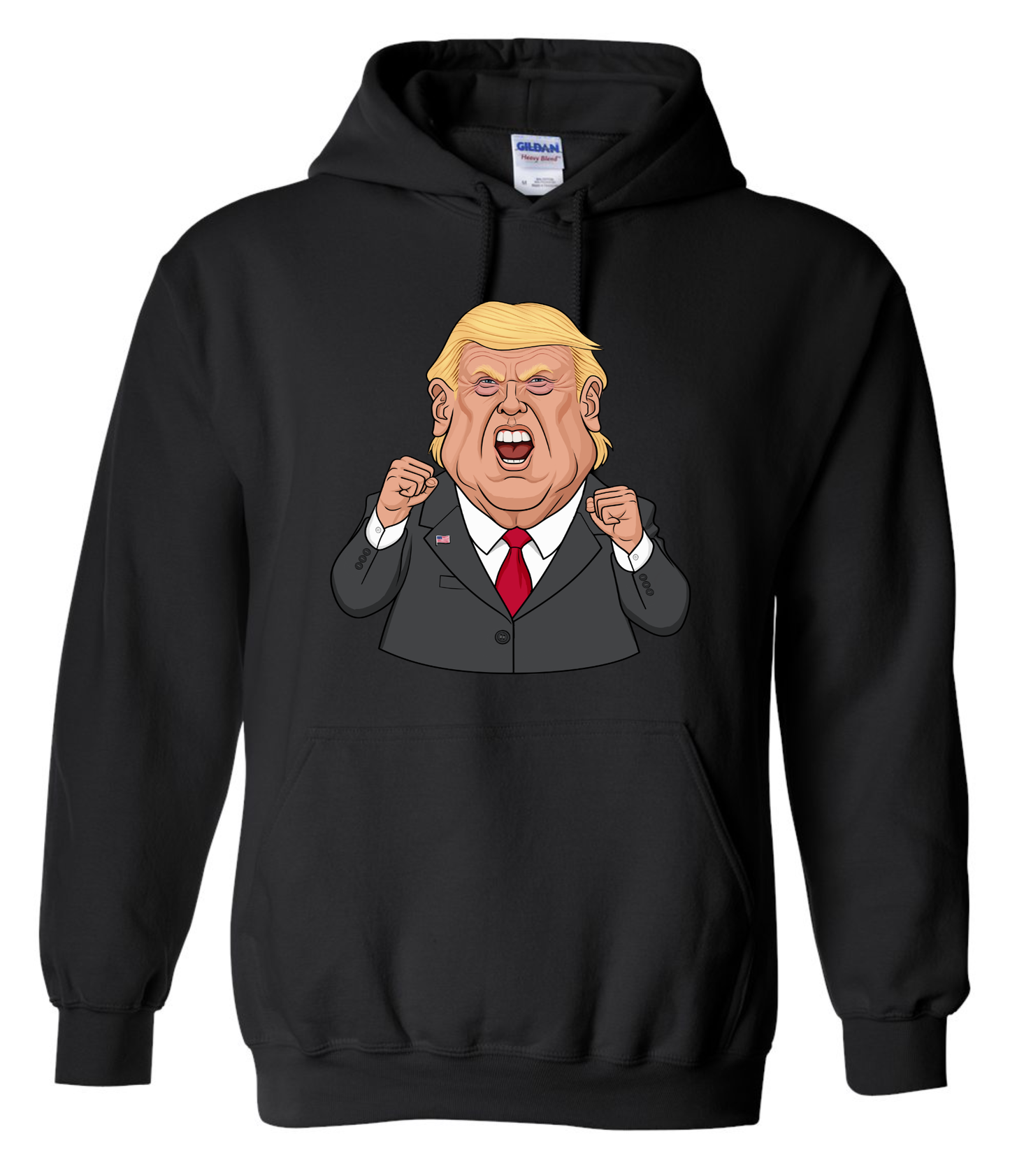 donald trump very mad meme cartoon sweatshirt hoodie long sleeve black