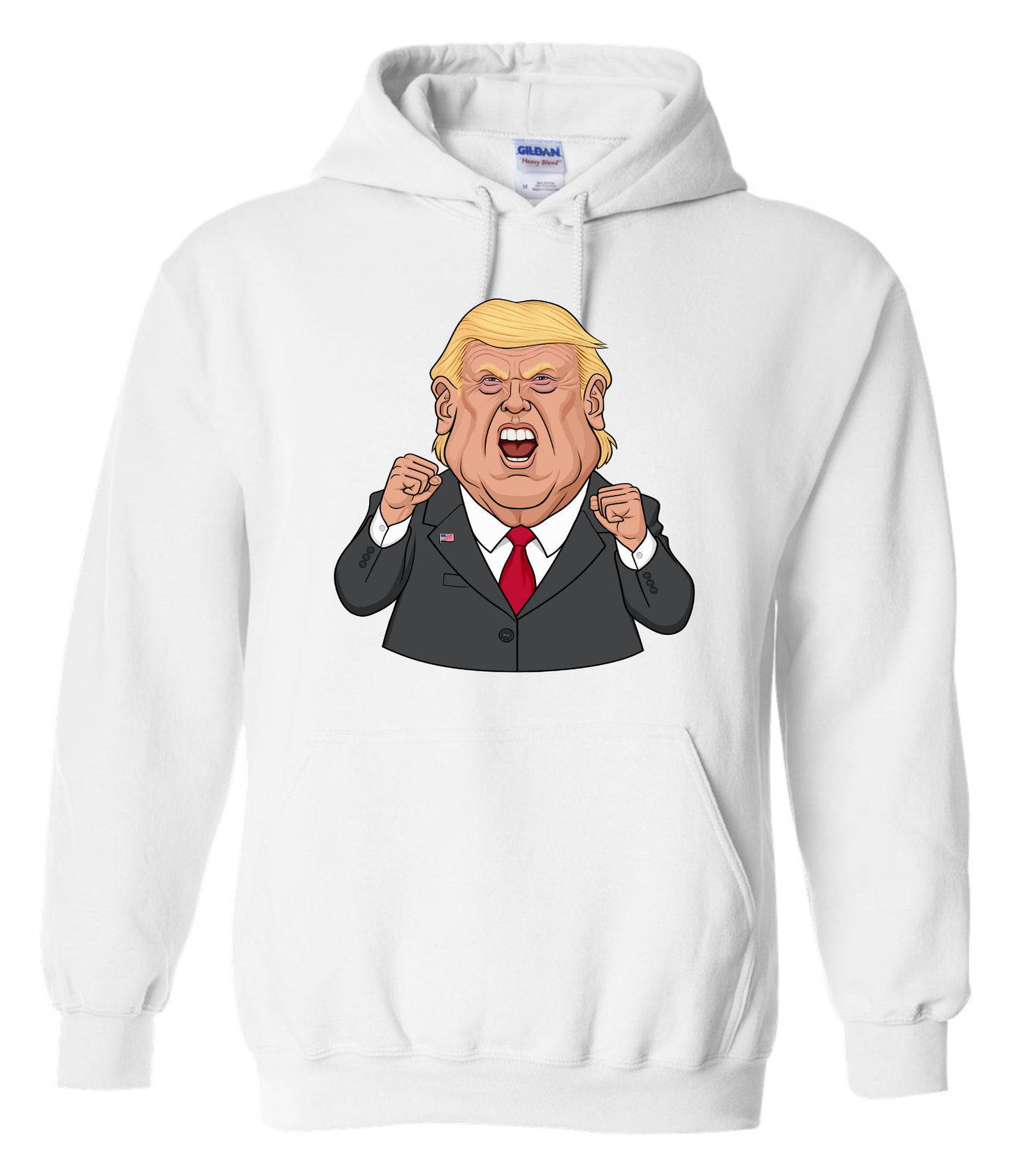 donald trump very mad meme cartoon sweatshirt hoodie long sleeve white