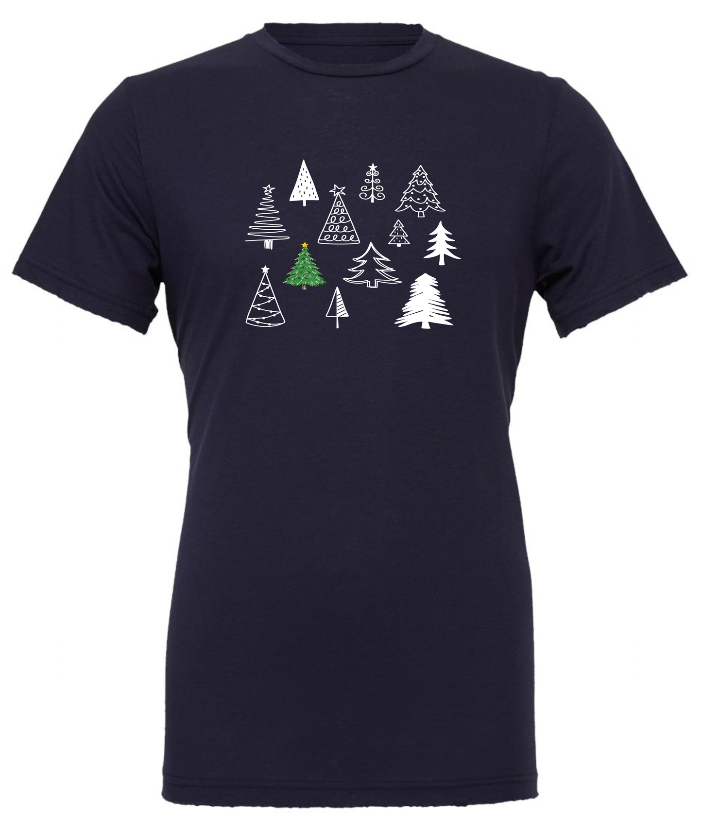 Winter themed apparel crewneck t-shirt tshirt tee navy