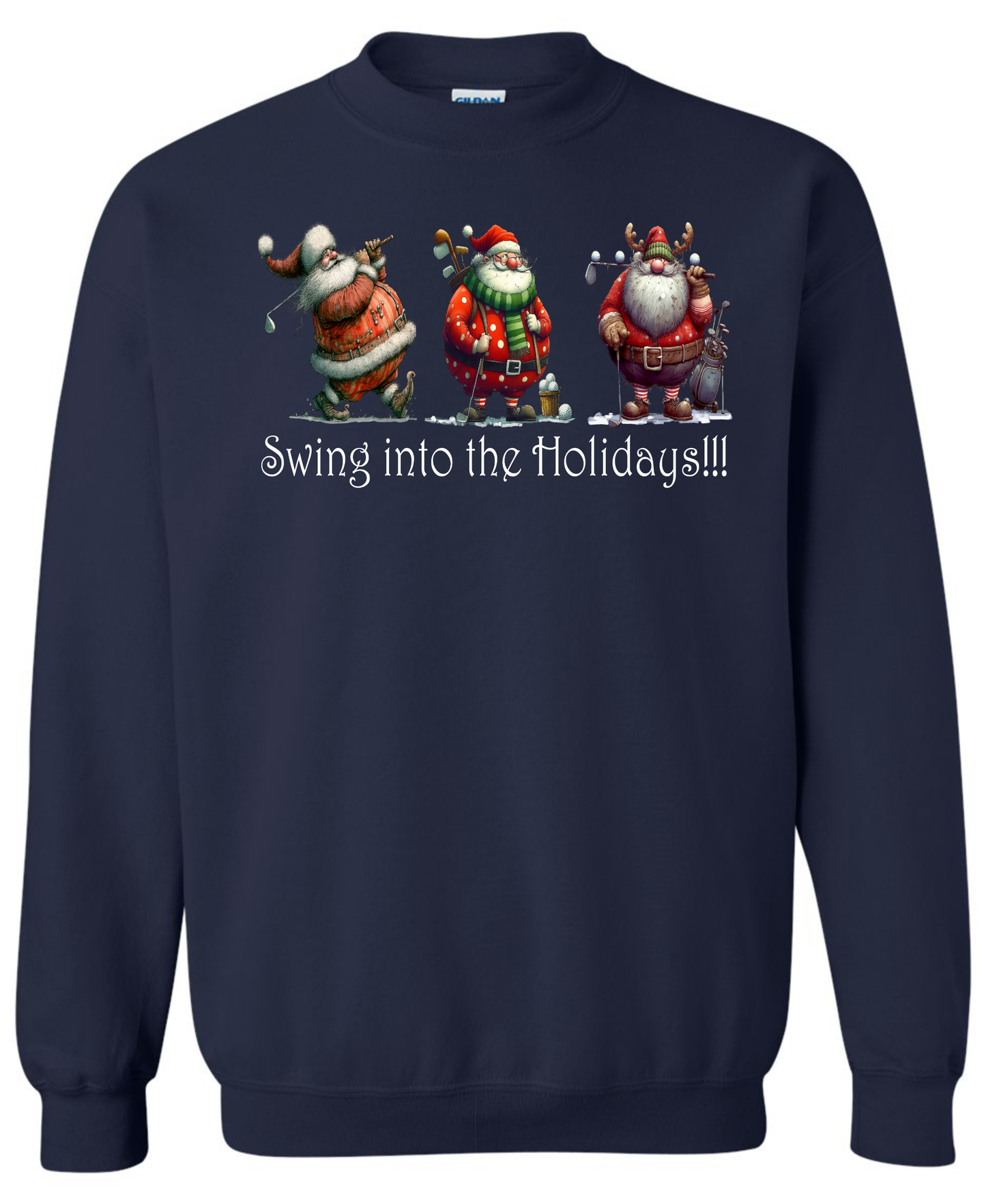 Golf Christmas gifts navy sweatshirt long sleeve crewneck