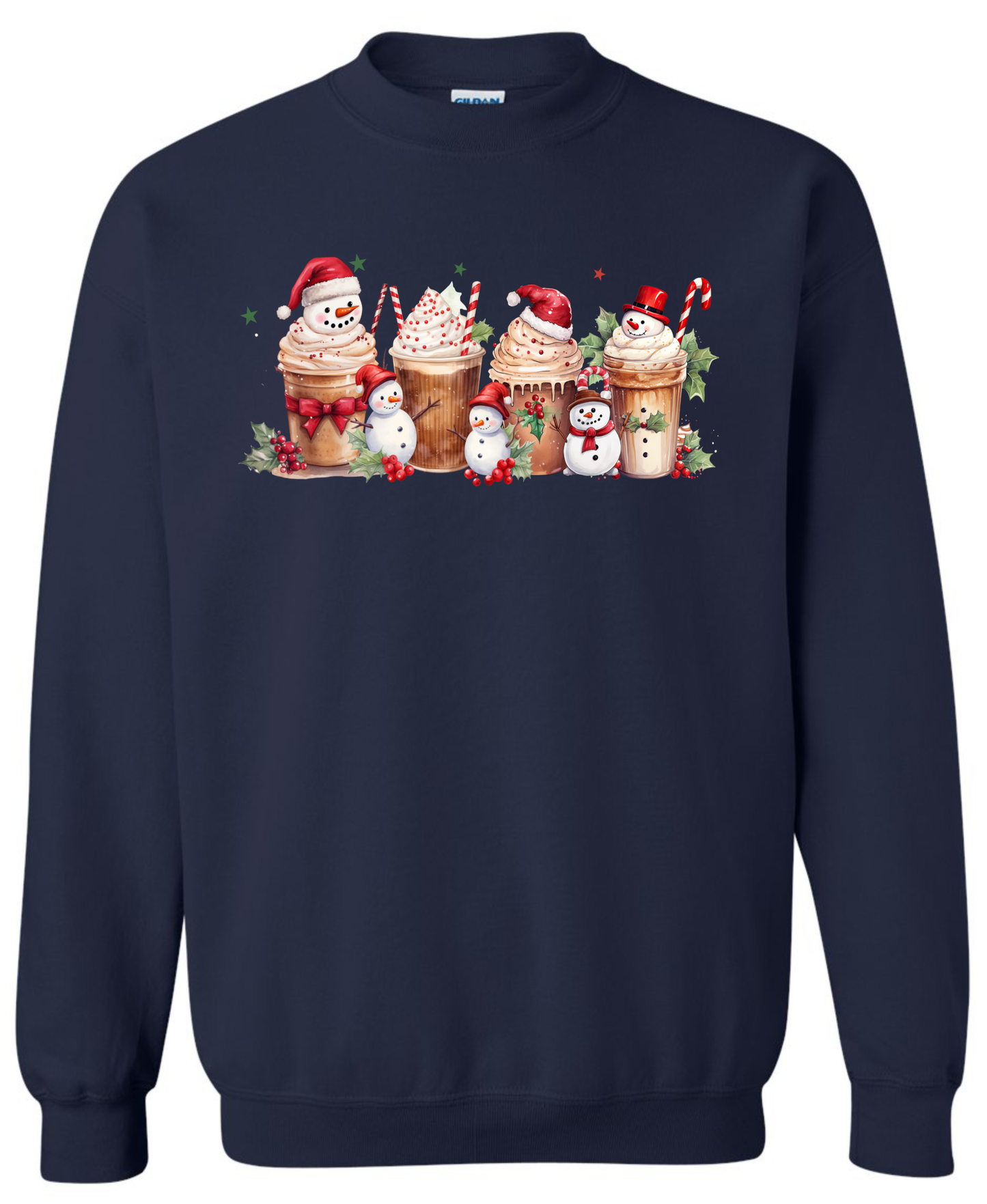 Coffee lovers Christmas gifts navy sweatshirt long sleeve crewneck