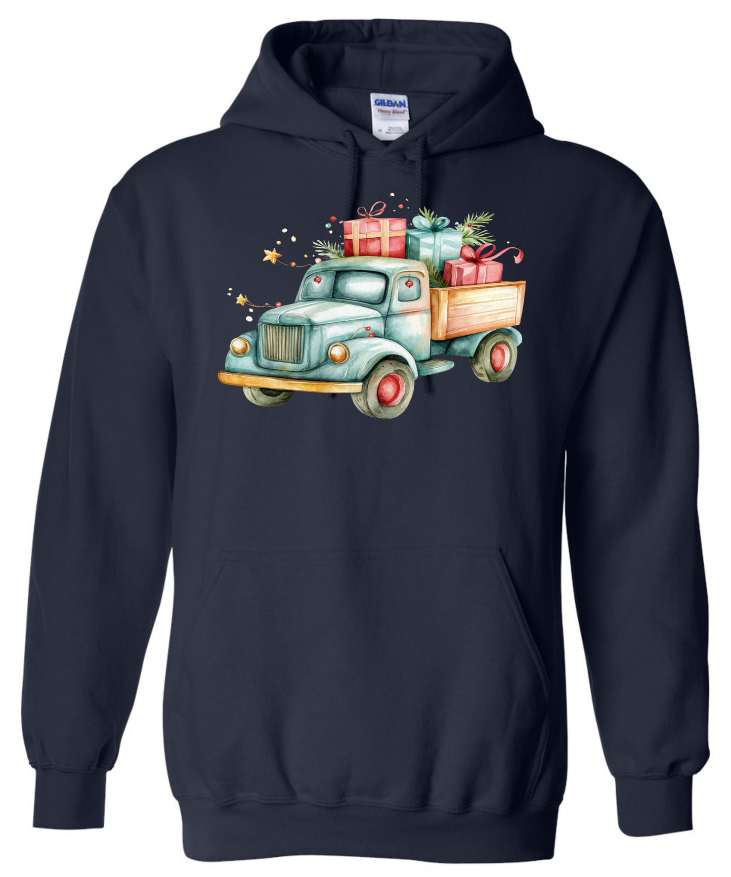 Christmas farm gifts hoddie navy