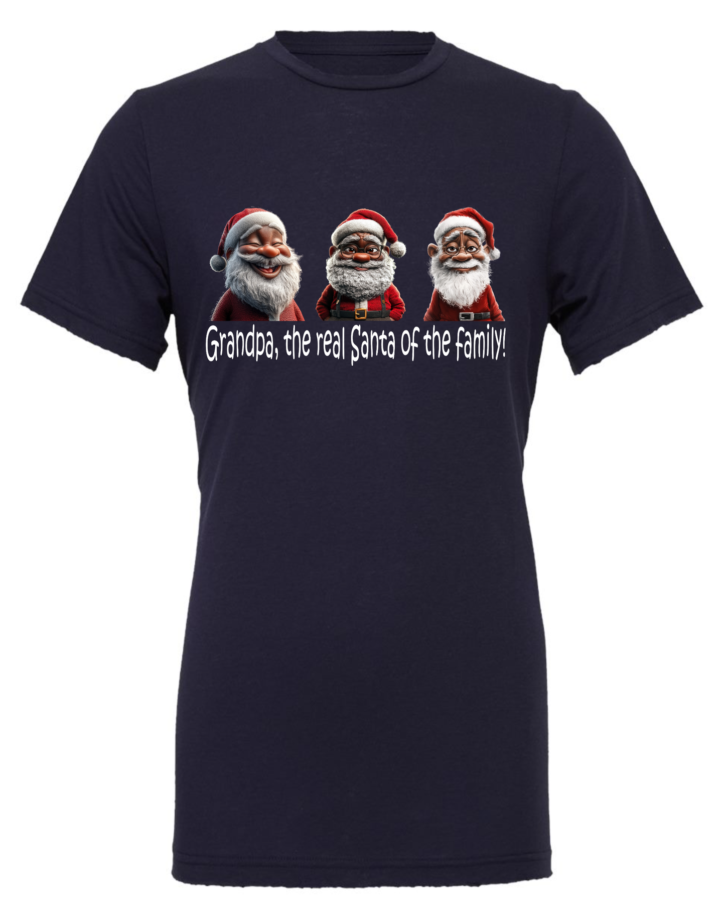 Holiday Themed crewneck t-shirt tshirt tee navy