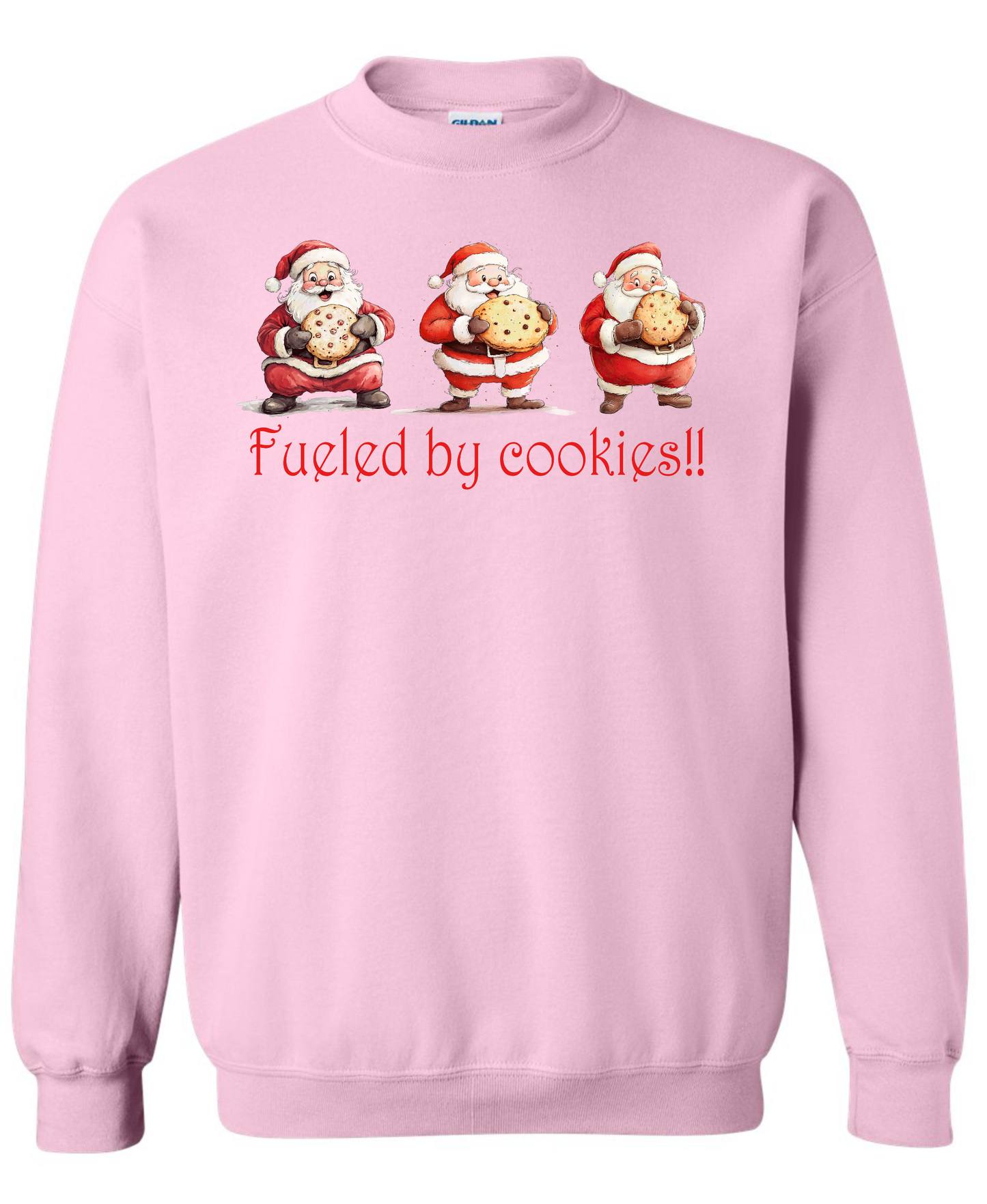 Cute Christmas apparel pink sweatshirt long sleeve crewneck