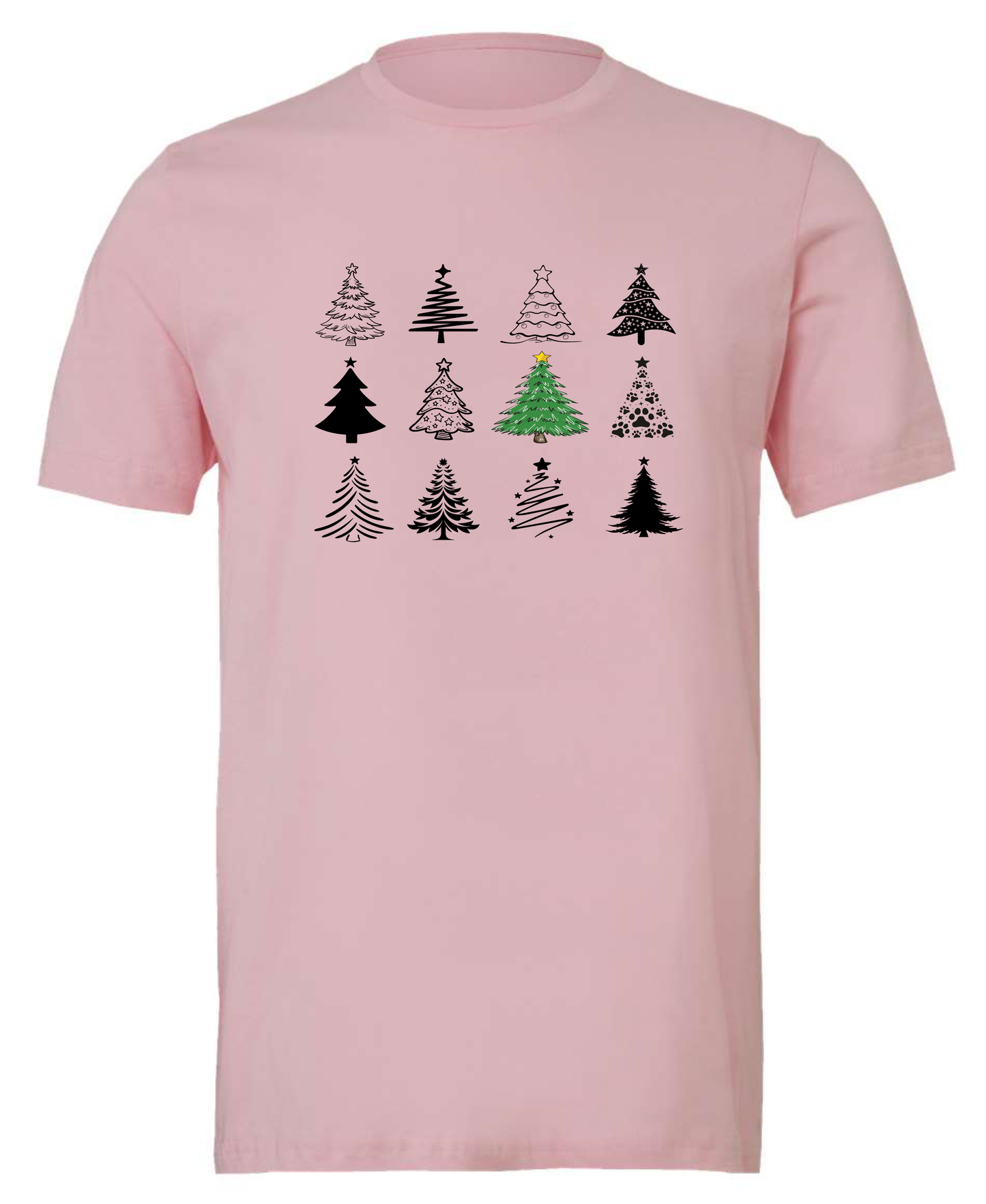 Winter themed apparel crewneck t-shirt tshirt tee pink