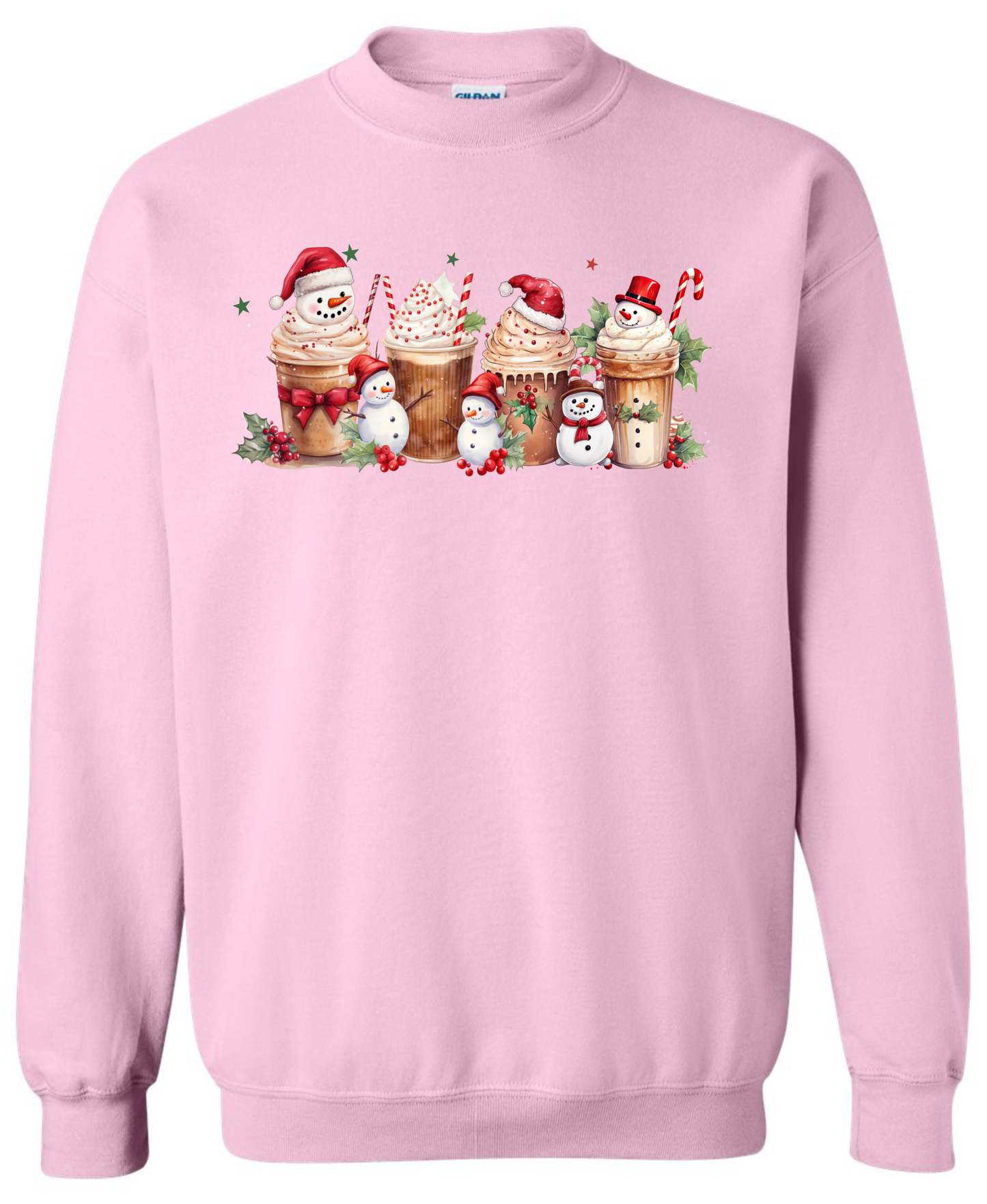 Coffee lovers Christmas gifts pink sweatshirt long sleeve crewneck