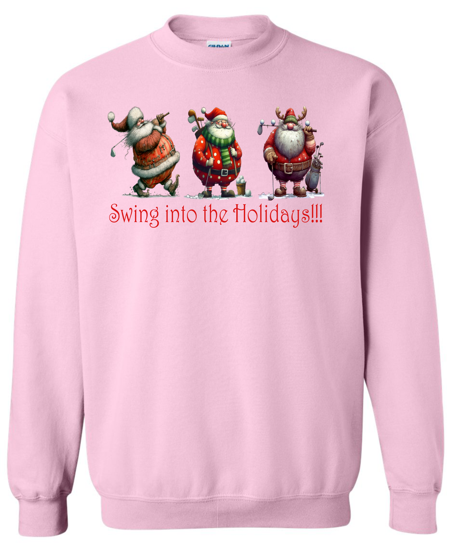 Golf Christmas gifts pink sweatshirt long sleeve crewneck
