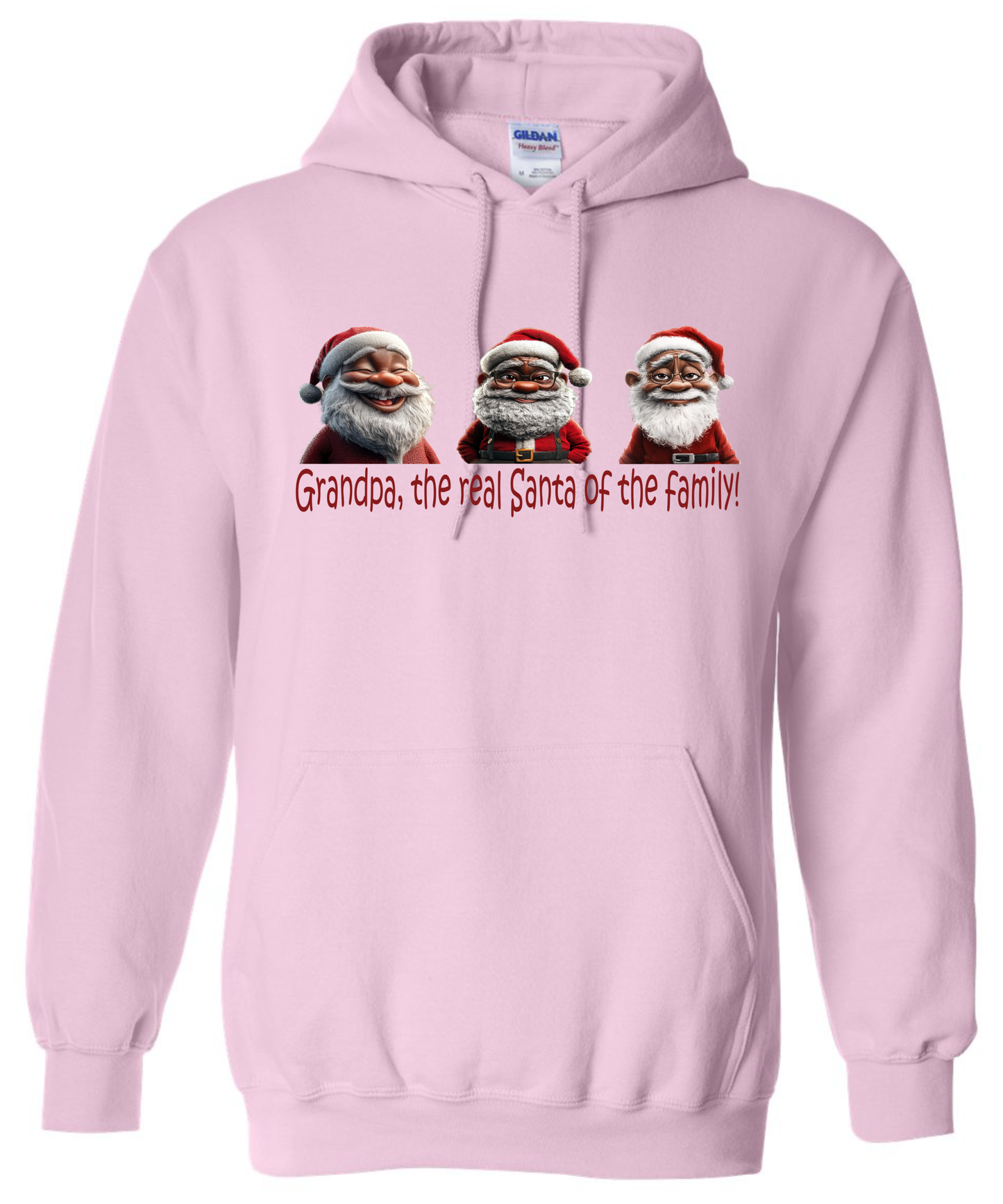 Family Christmas outfit grandpa hoodie pink