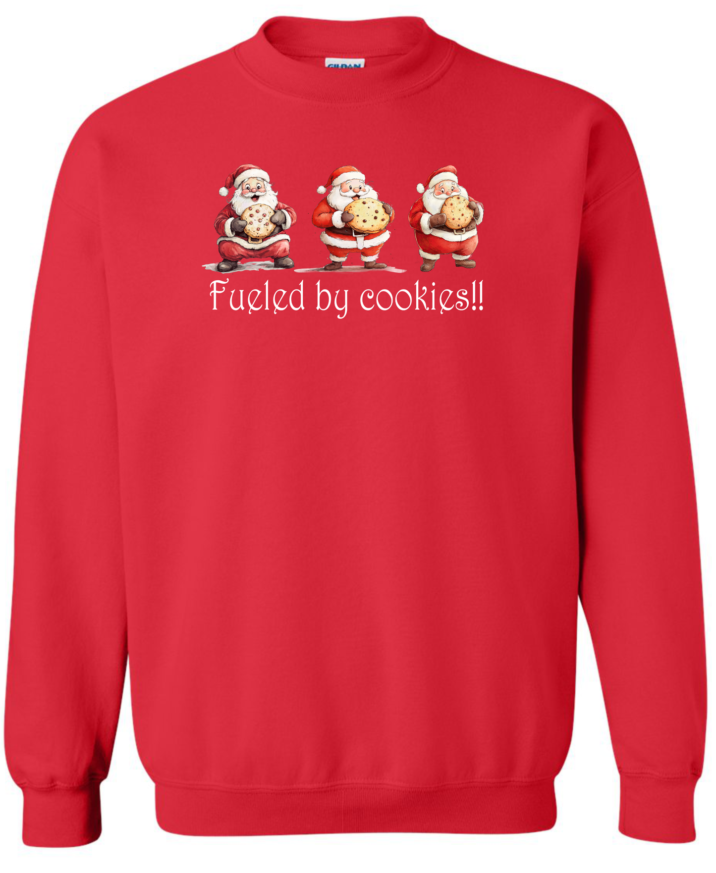 Cute Christmas apparel red sweatshirt long sleeve crewneck