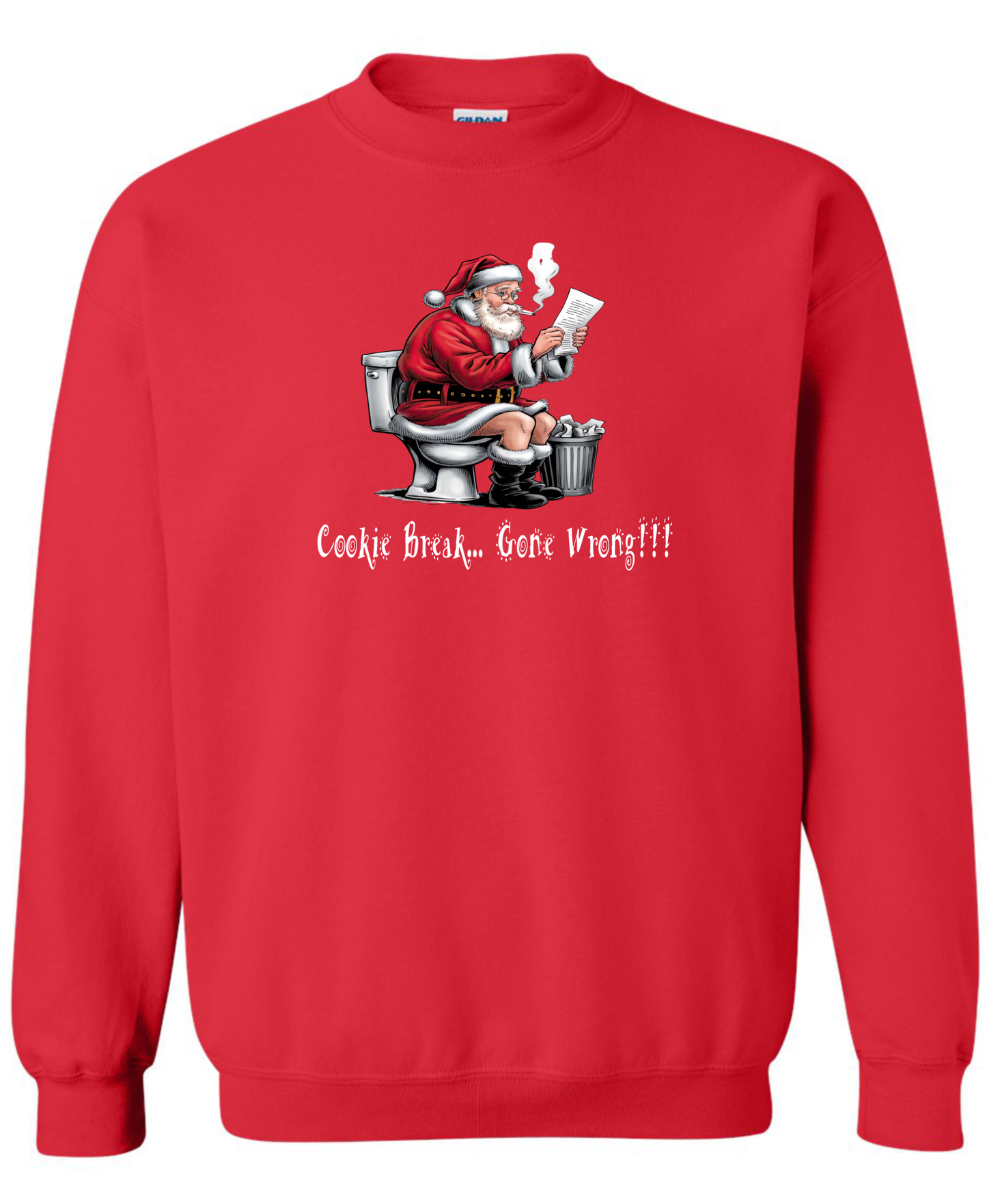 Adult humor Christmas sweatshirt long sleeve crewneck red