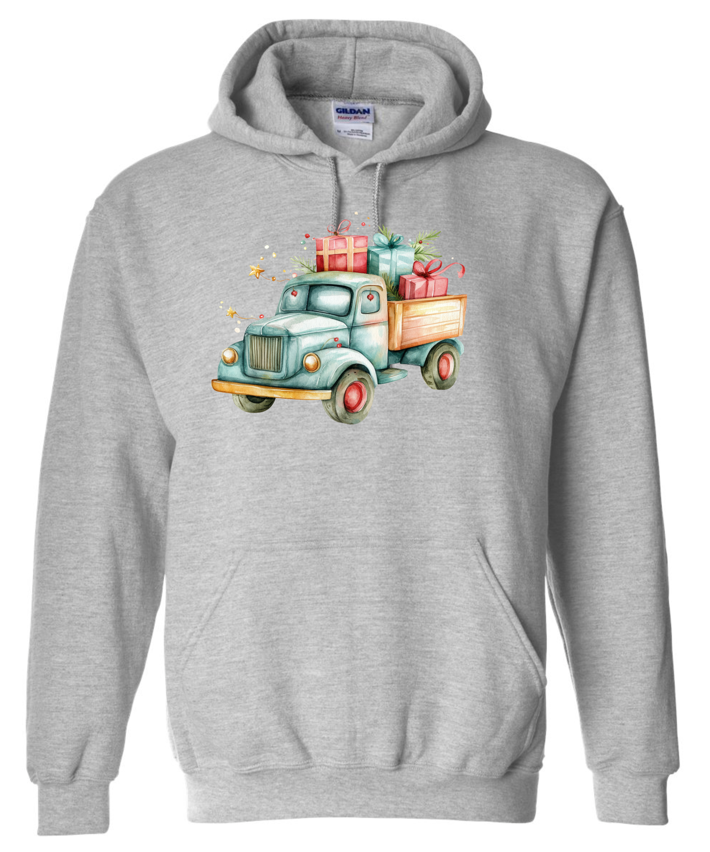 Christmas farm gifts hoddie silver light gray grey