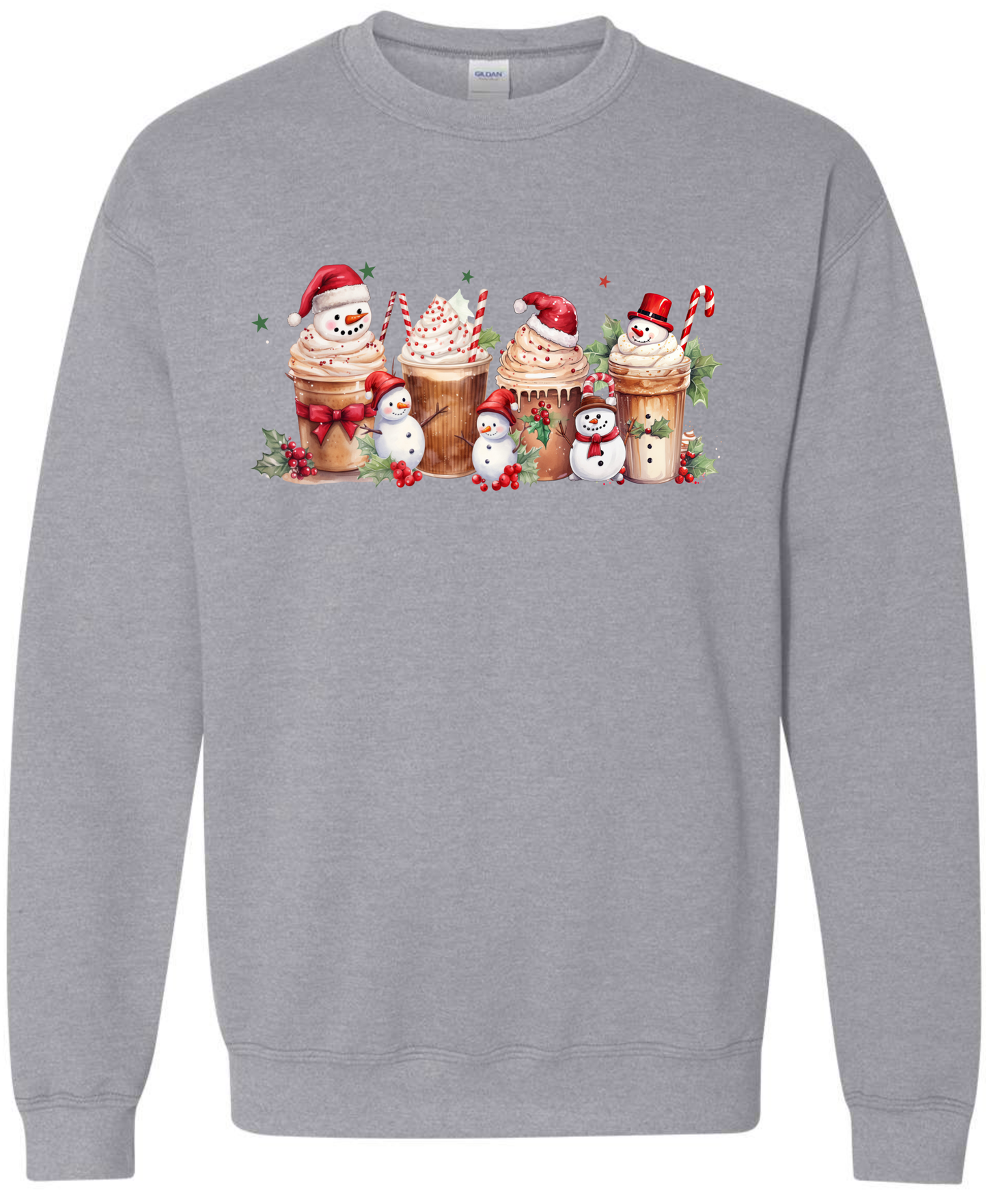 Coffee lovers Christmas gifts silver light gray grey sweatshirt long sleeve crewneck