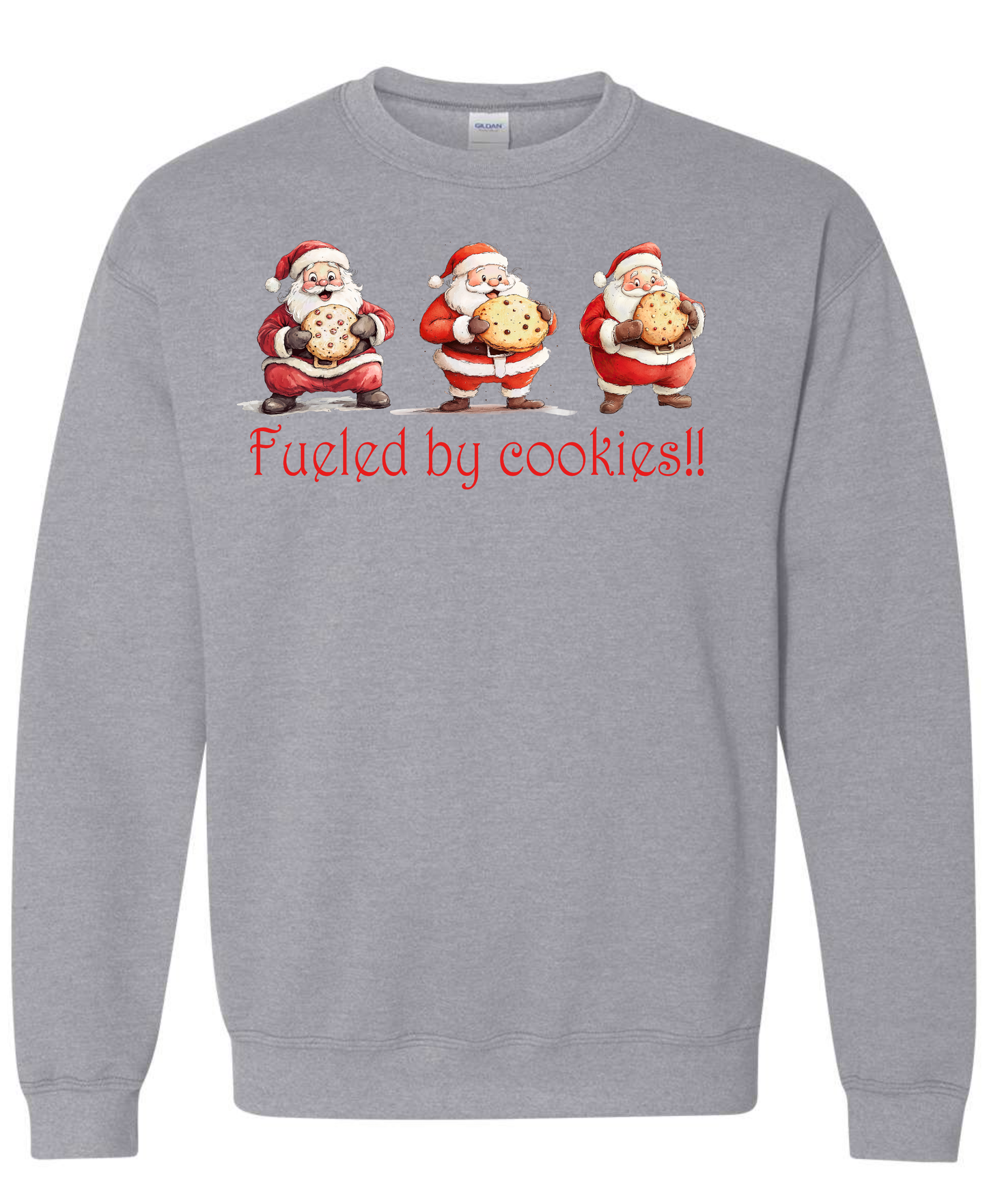 Cute Christmas apparel silver light gray grey sweatshirt long sleeve crewneck