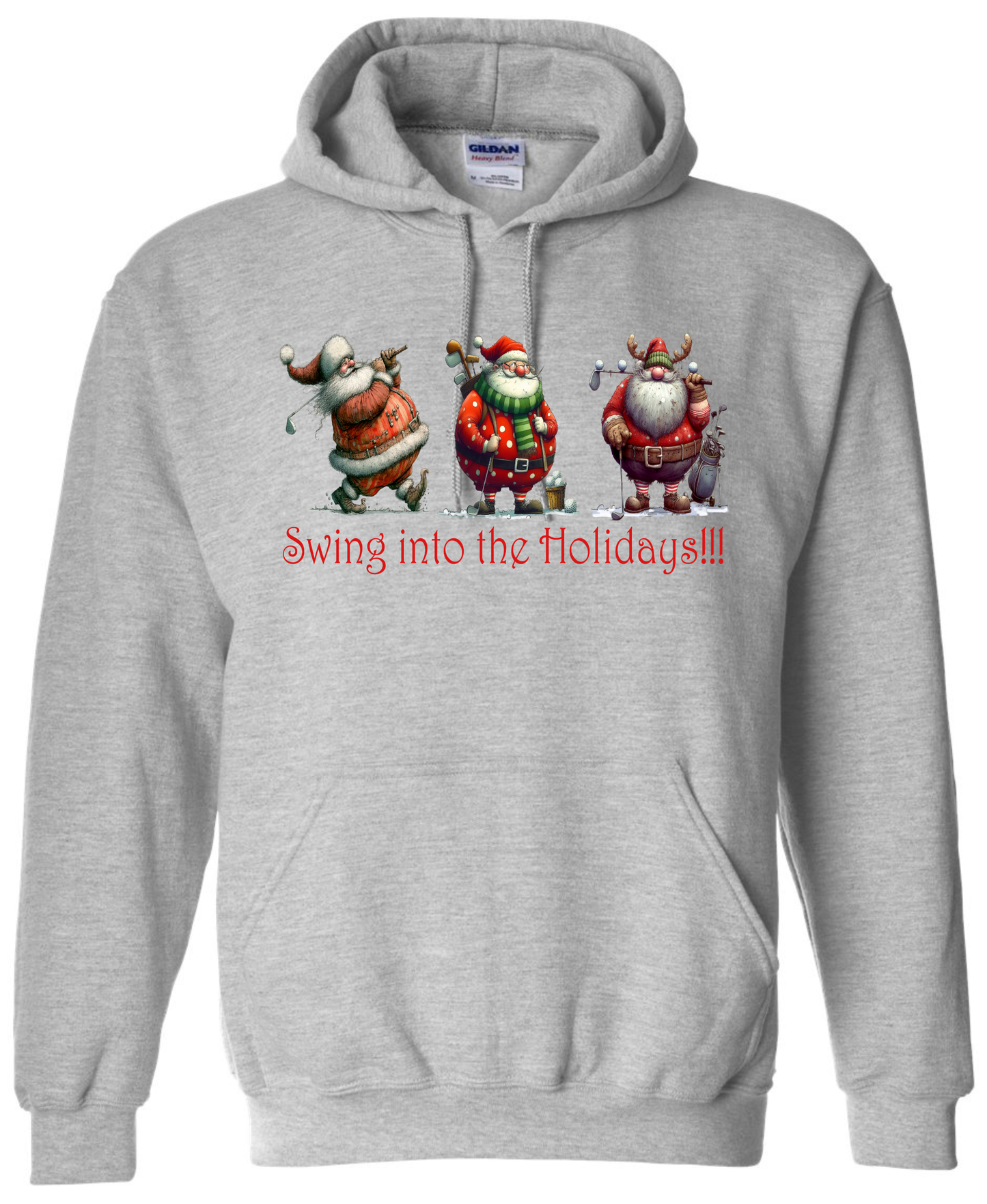 Golf enthusiast Christmas gifts silver light gray grey hoodie