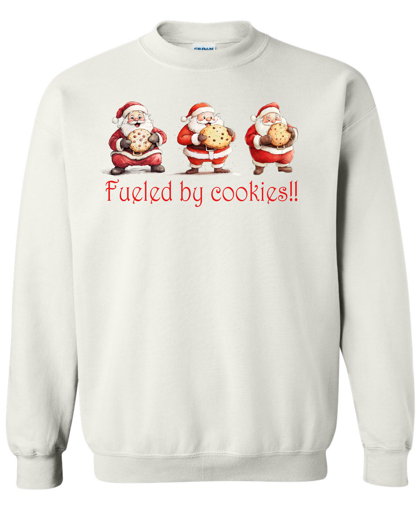 Cute Christmas apparel white sweatshirt long sleeve crewneck