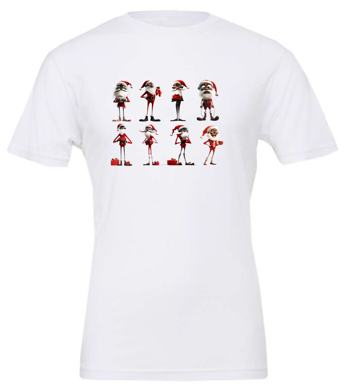 Festive african Santa crewneck t-shirt tshirt tee white
