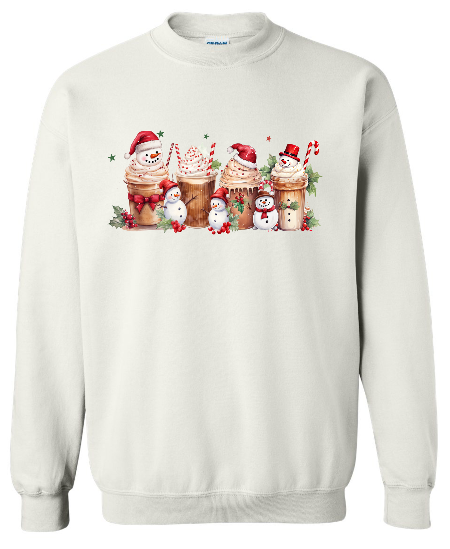 Coffee lovers Christmas gifts white sweatshirt long sleeve crewneck