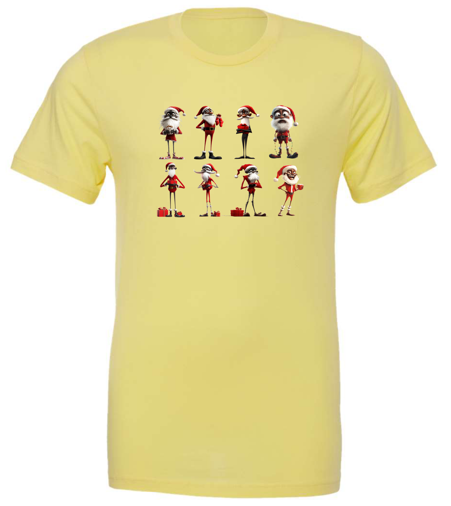Festive african Santa crewneck t-shirt tshirt tee yellow