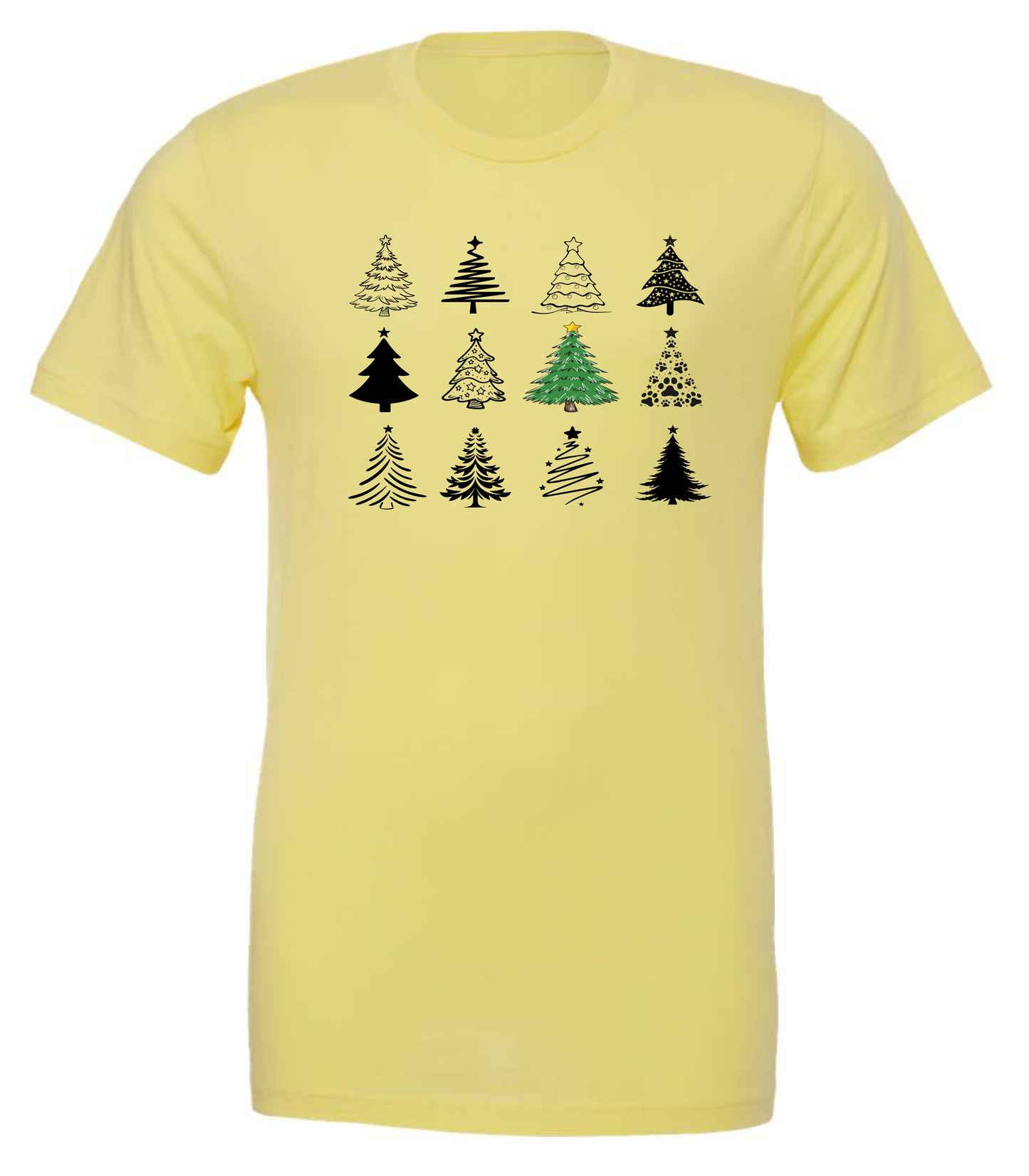 Winter themed apparel crewneck t-shirt tshirt tee yellow