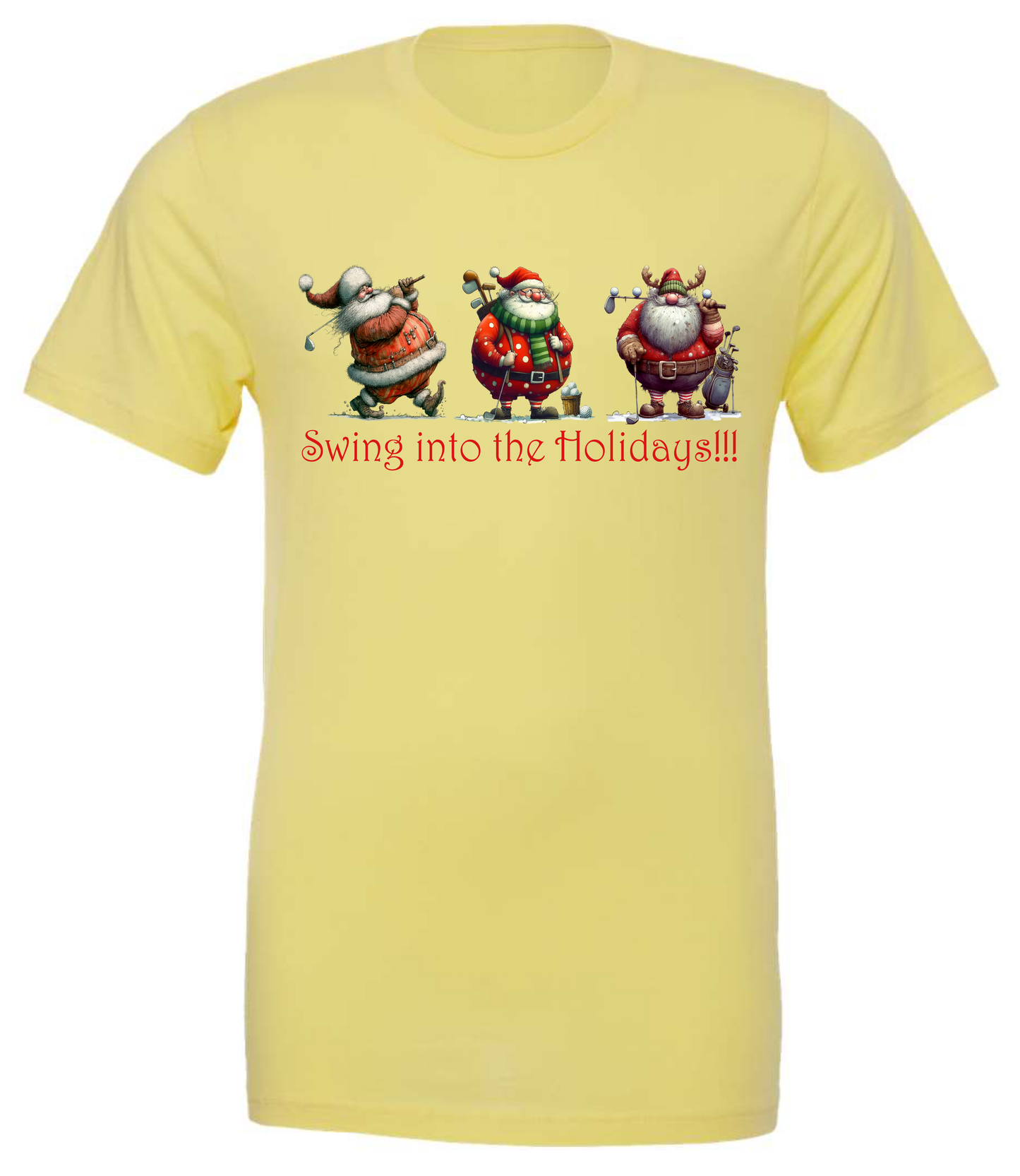 Gifts for golfers crewneck t-shirt tshirt tee yellow