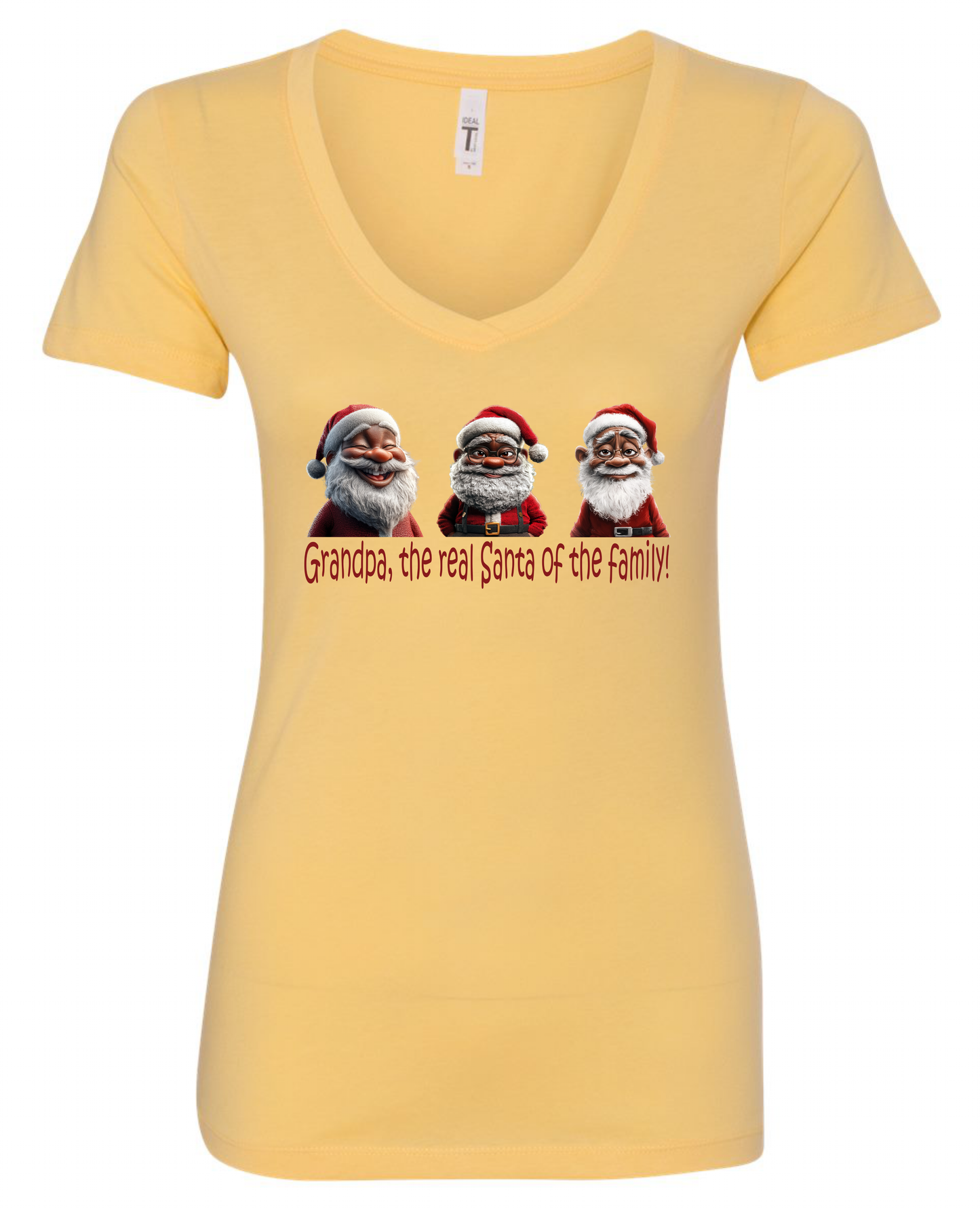 Cute grandpa themed v-neck t-shirt vneck tshirt tee yellow