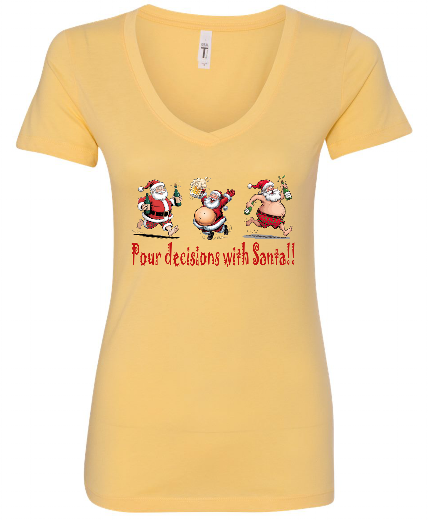 Hilarious Christmas v-neck t-shirt vneck tshirt tee yellow