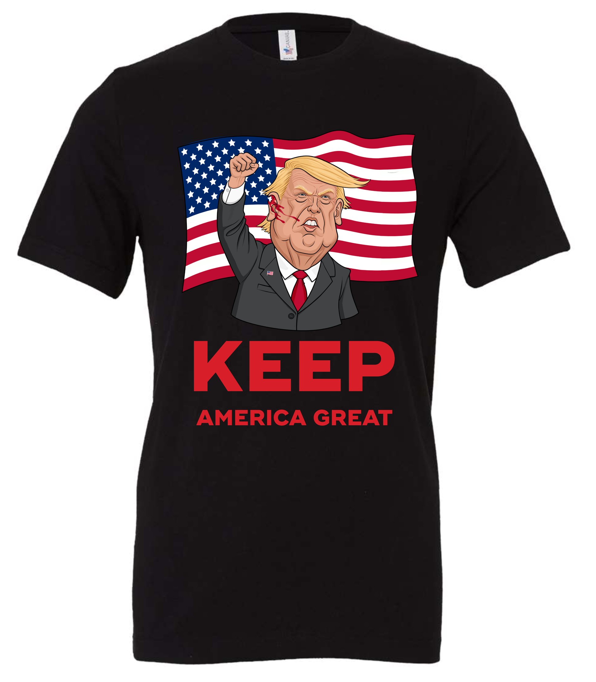 donald trump shot meme keep america great black man shirt