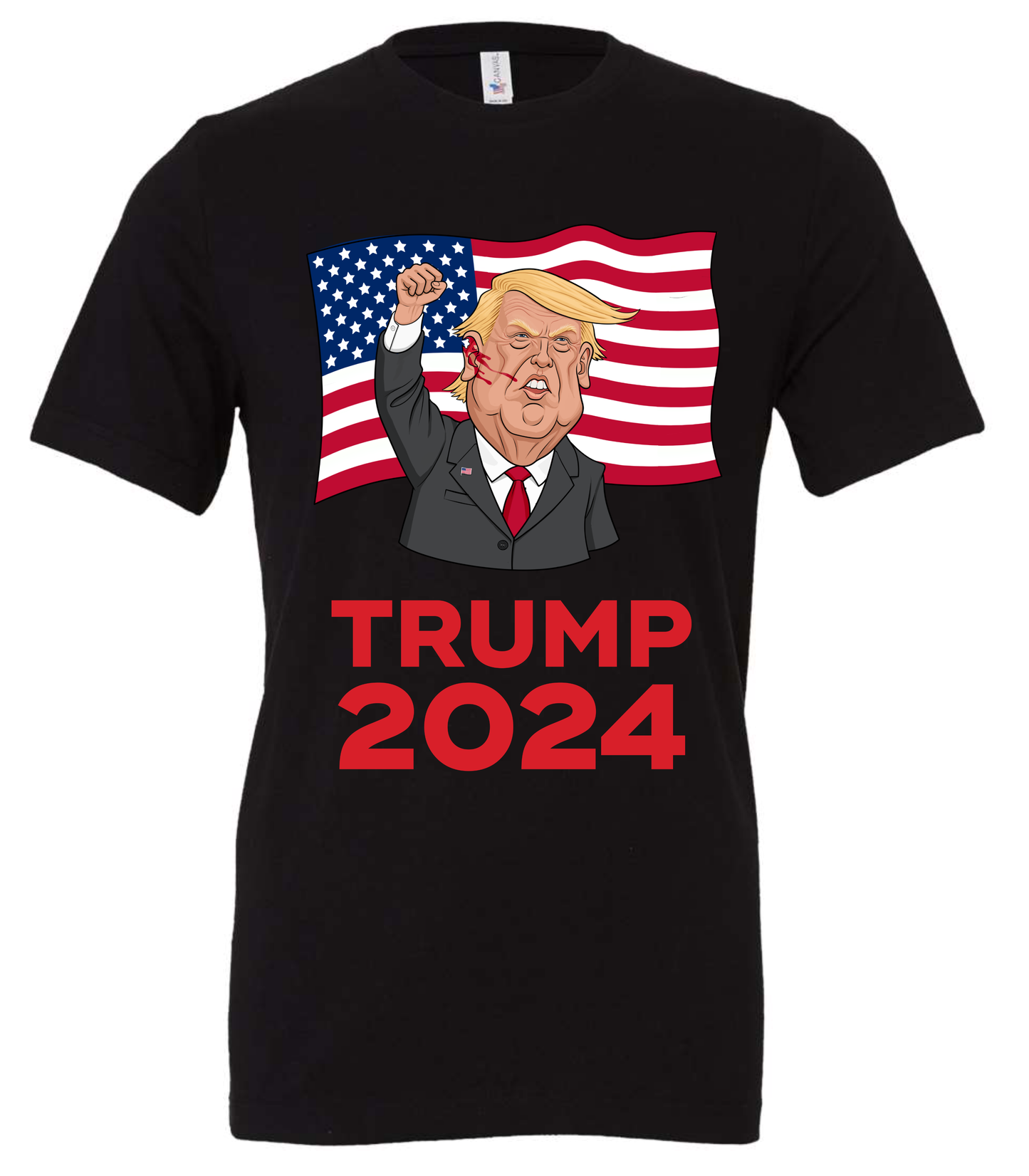 trump 2024 funny trump shot cartoon black man shirt