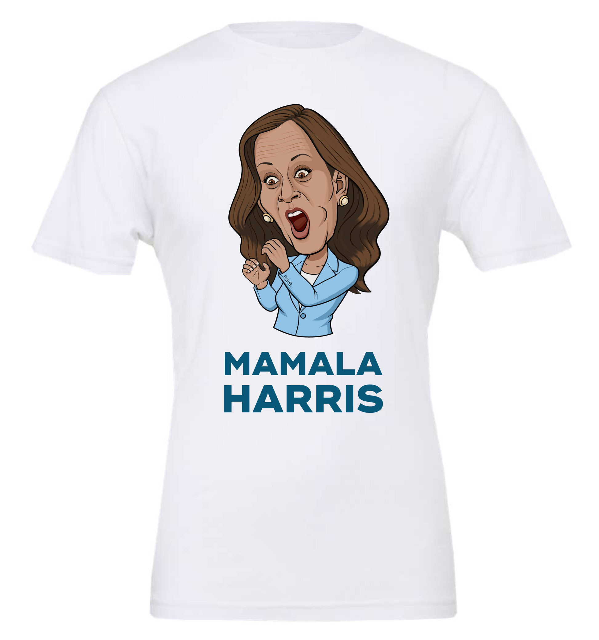 kamala harris cartoon white tshirt