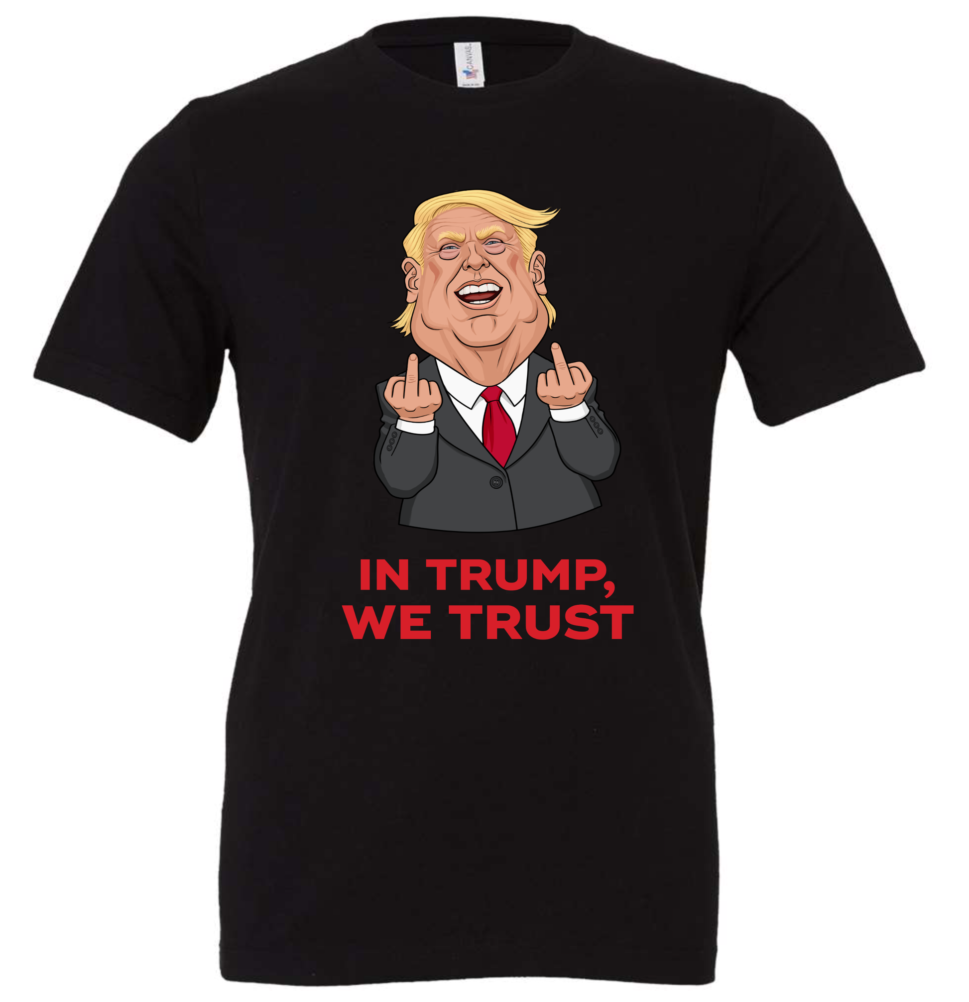 in trump we trust middle fingers meme black man shirt