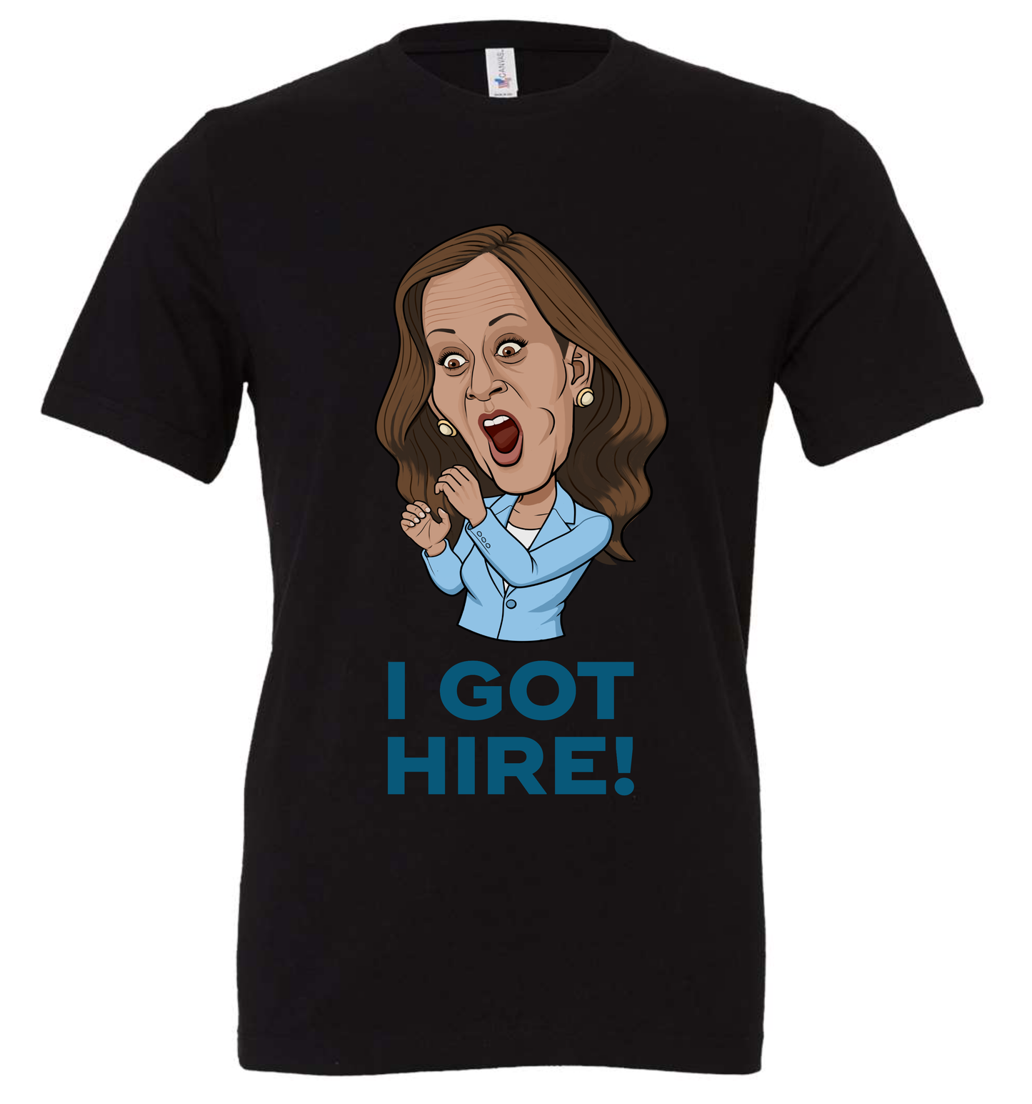 kamala harris got hire meme black man shirt