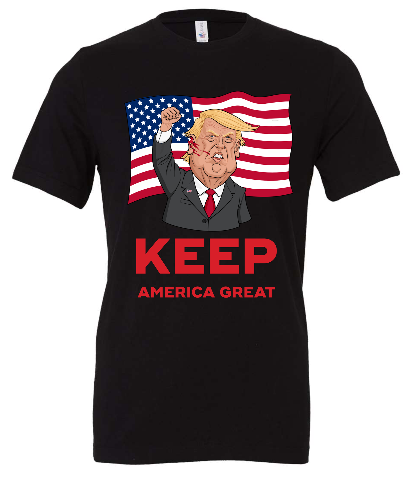 donald trump shot meme keep america great black shirt