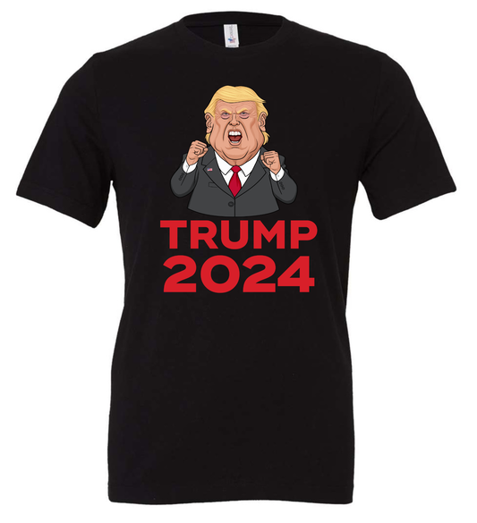 Trump 2024 funny mad face black tshirt