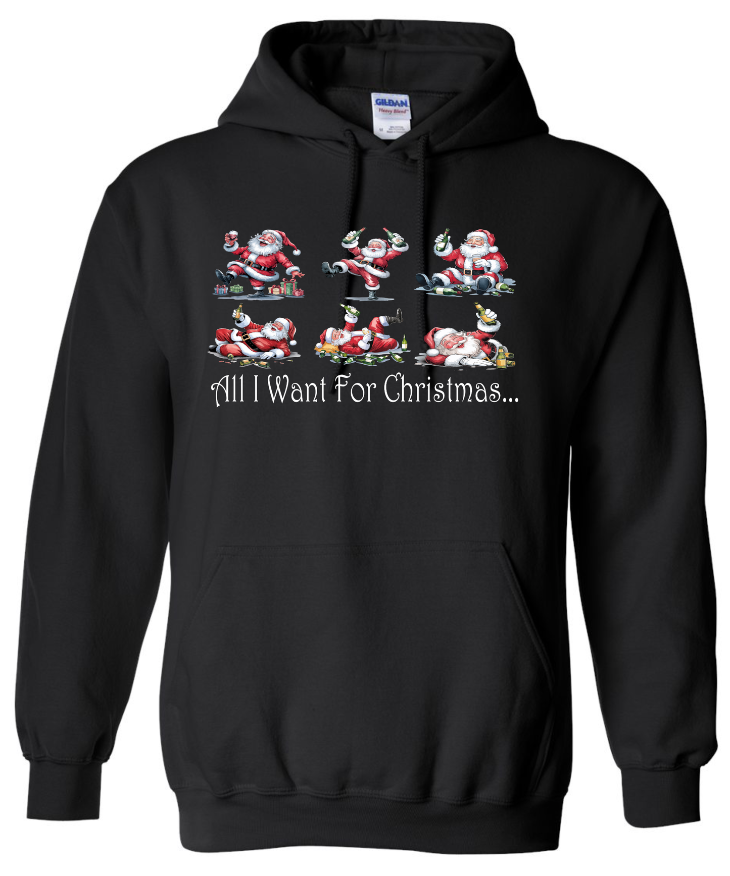 Naughty Christmas apparel black hoodie