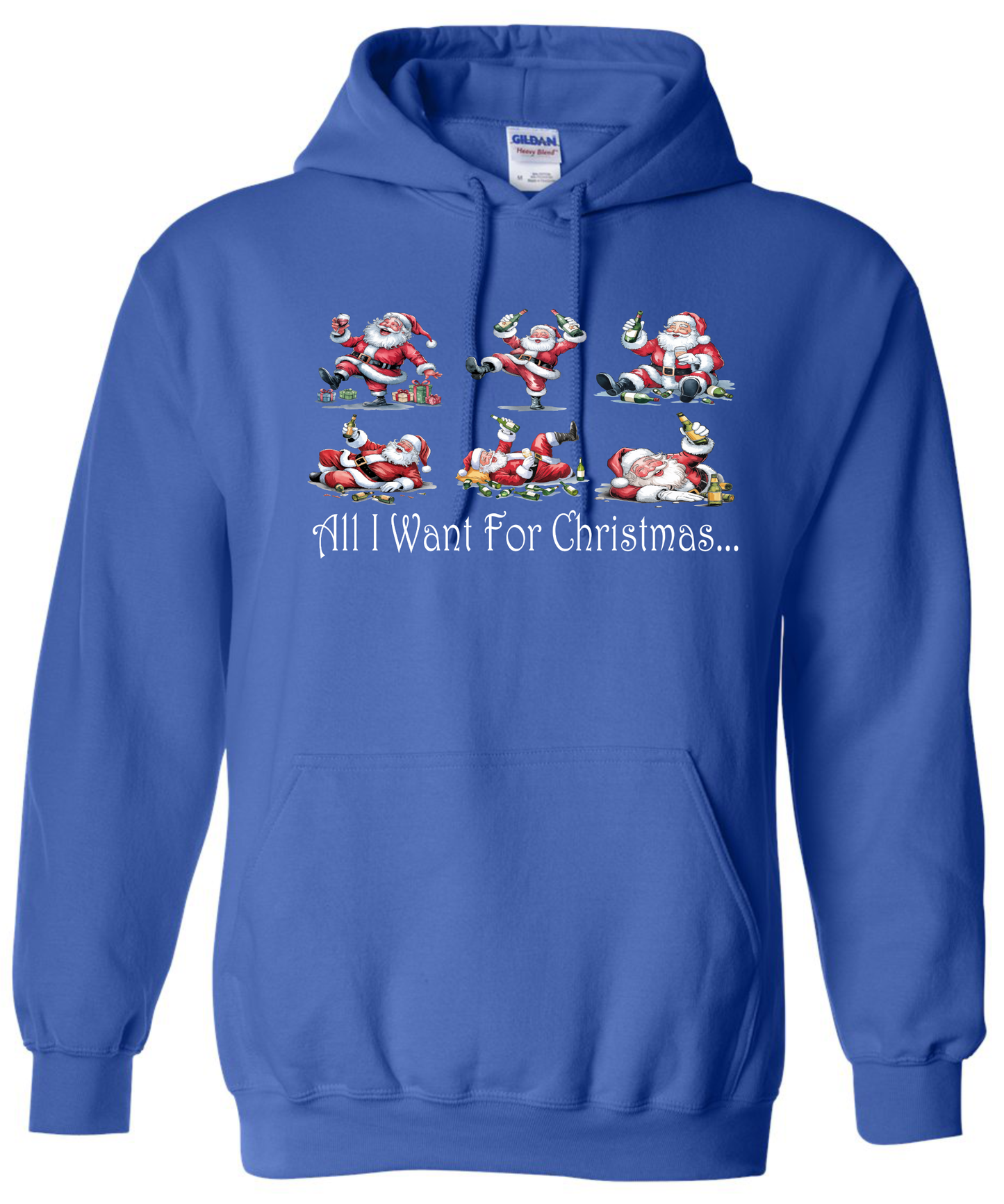 Naughty Christmas apparel blue hoodie